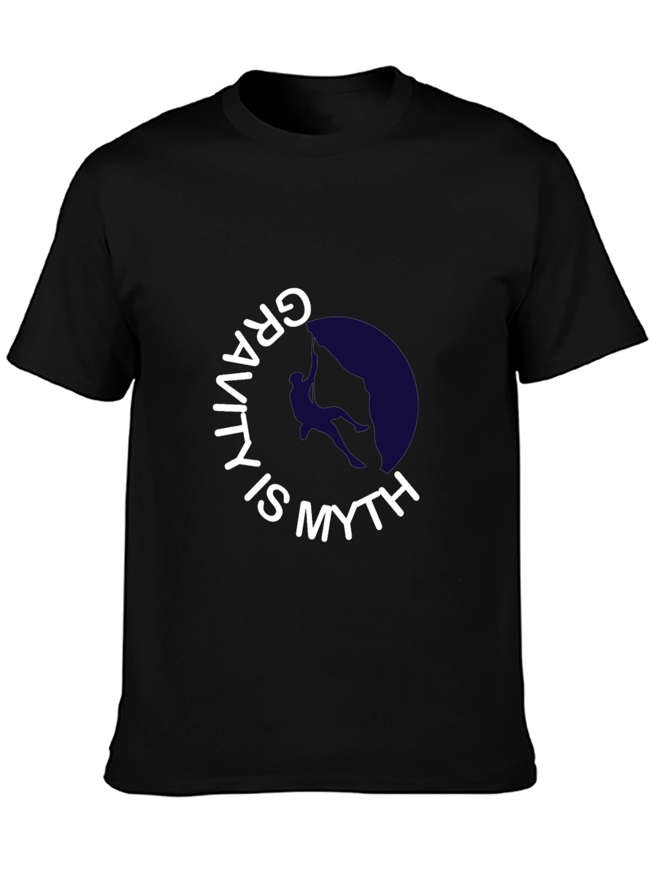 Gravity is Myth Black Graphic Tee