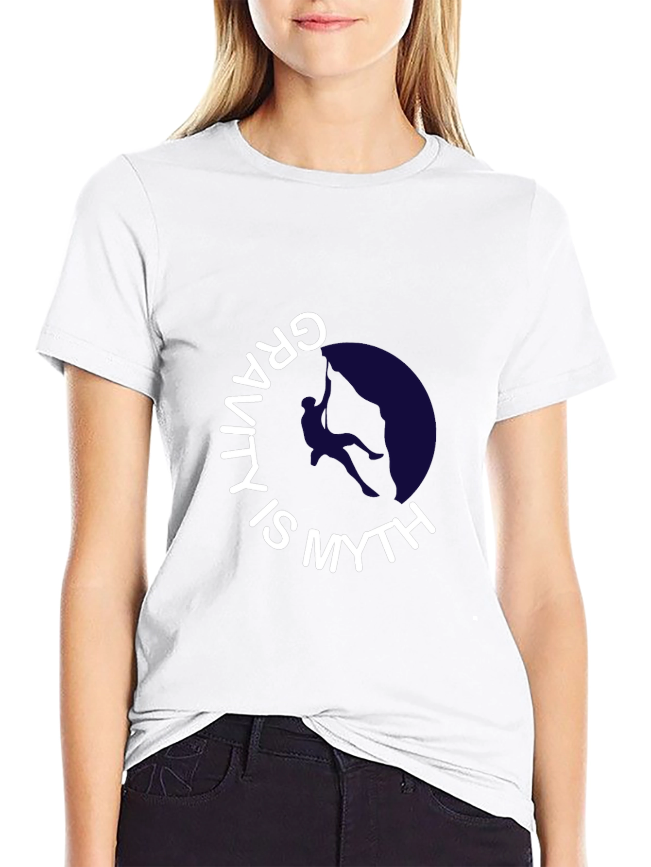 Gravity is Myth Black Graphic Tee