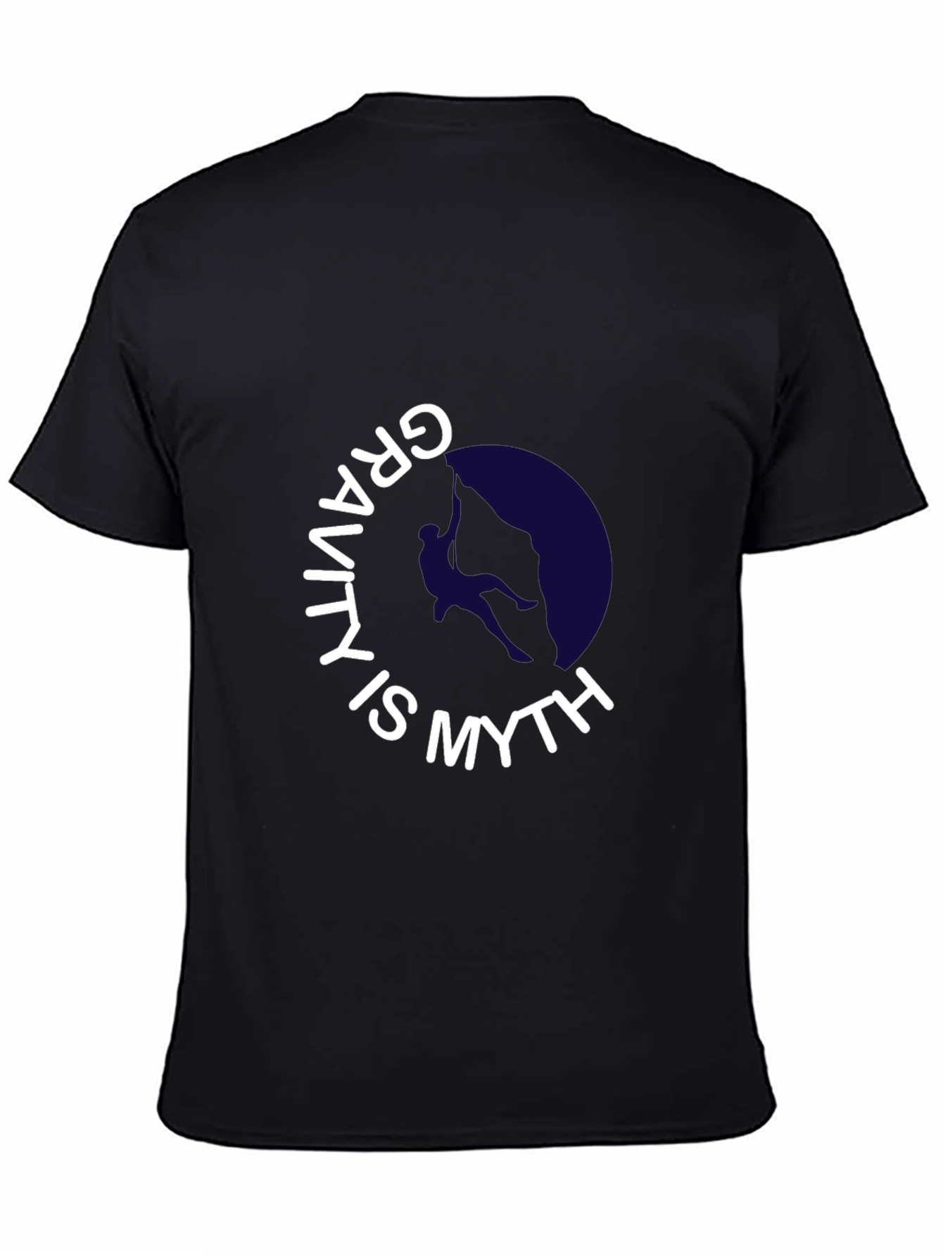 Gravity is Myth Black Graphic Tee