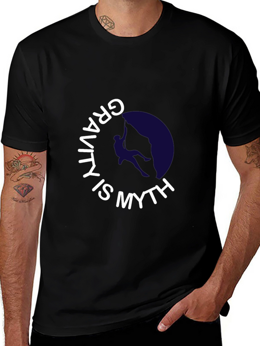 Gravity is Myth Black Graphic Tee