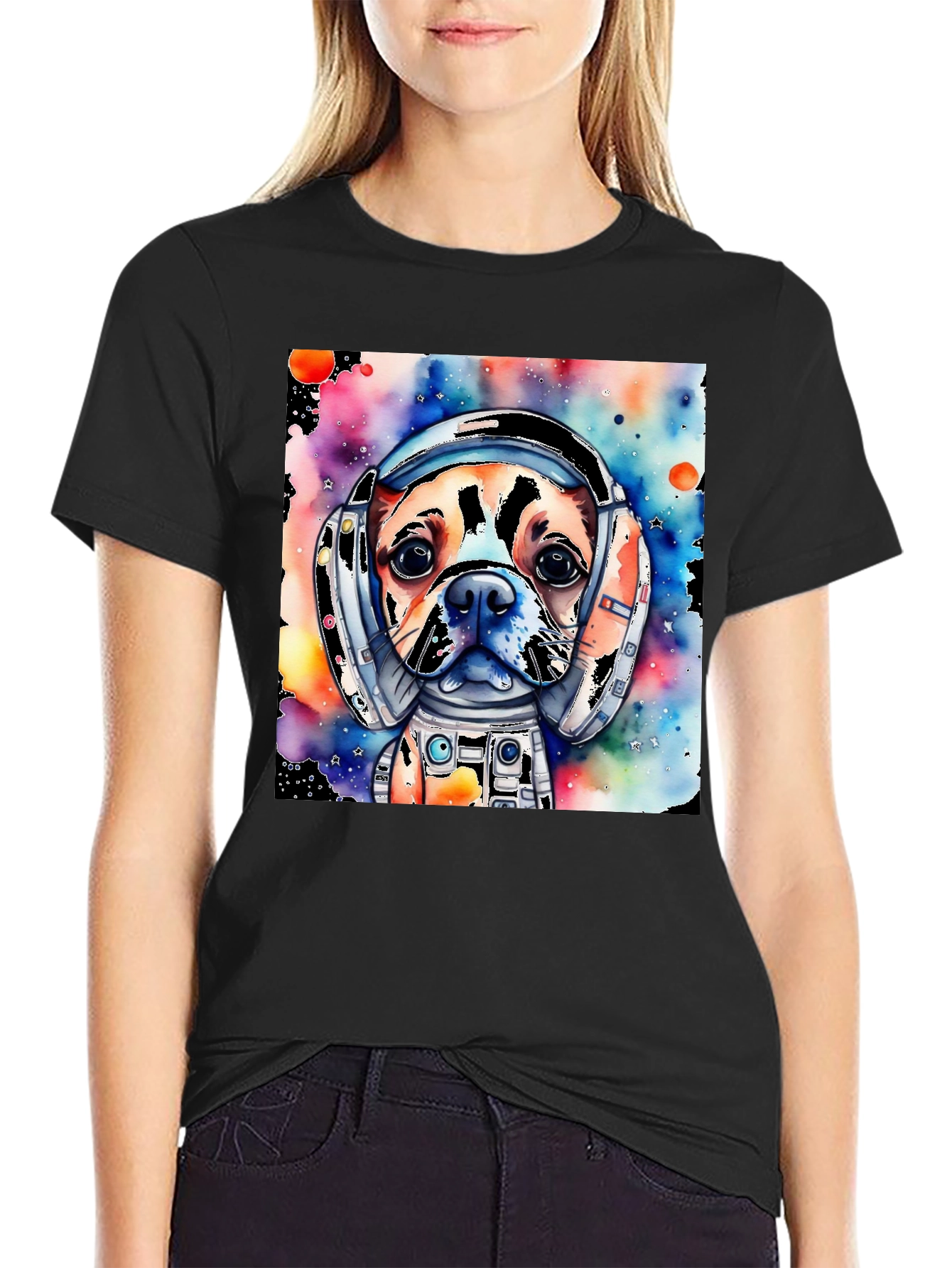 Dog Astronaut Graphic Tee - Space Pup T-Shirt