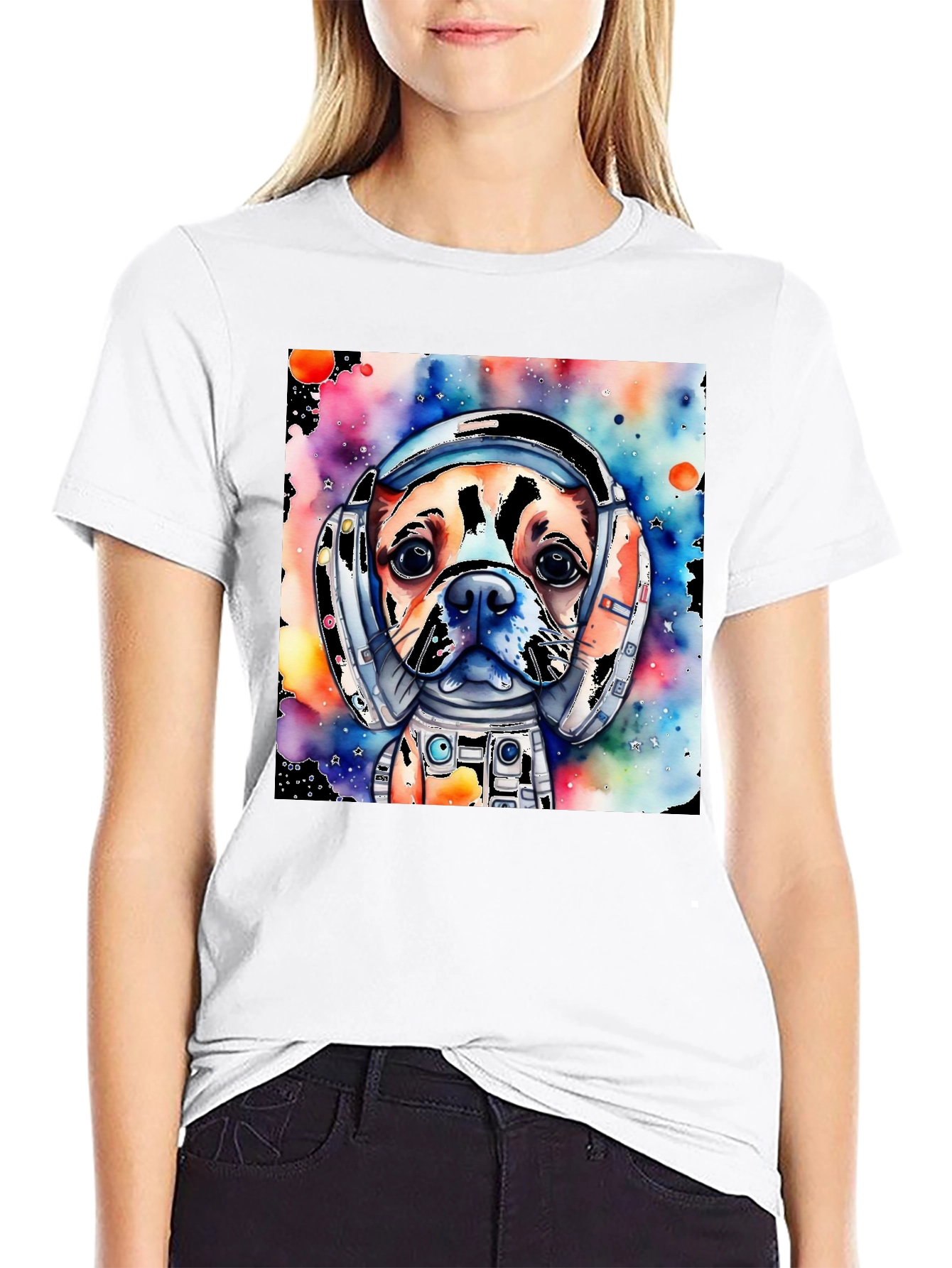 Dog Astronaut Graphic Tee - Space Pup T-Shirt