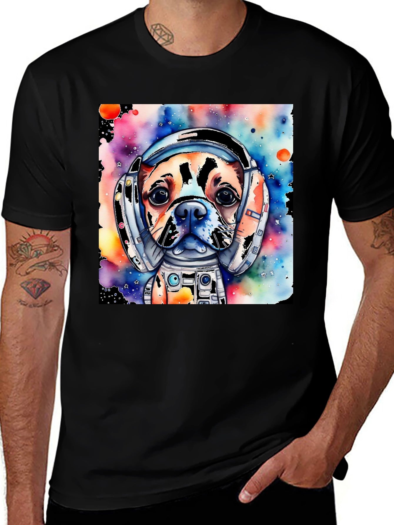 Dog Astronaut Graphic Tee - Space Pup T-Shirt