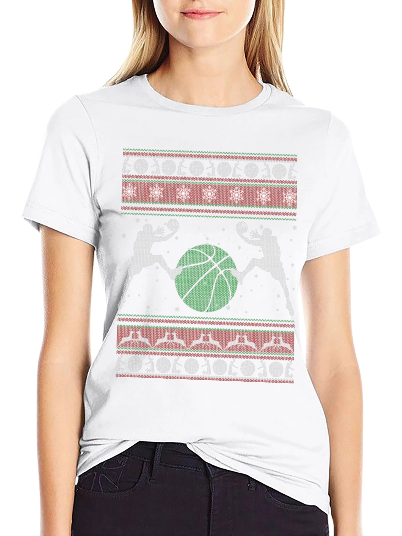 Basketball Christmas Sweater T-Shirt