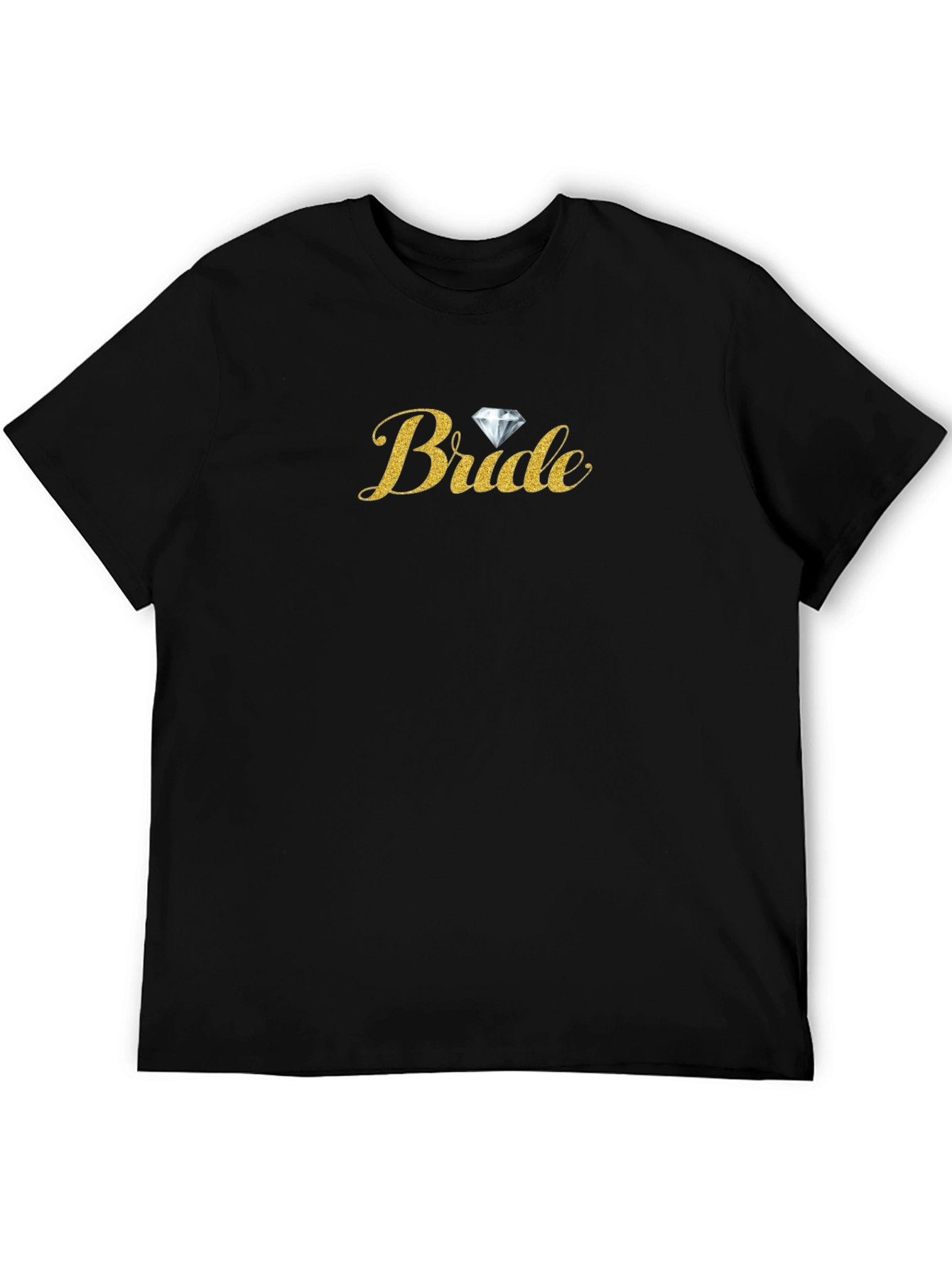Bride Glitter T-Shirt - Black Wedding Party Tee