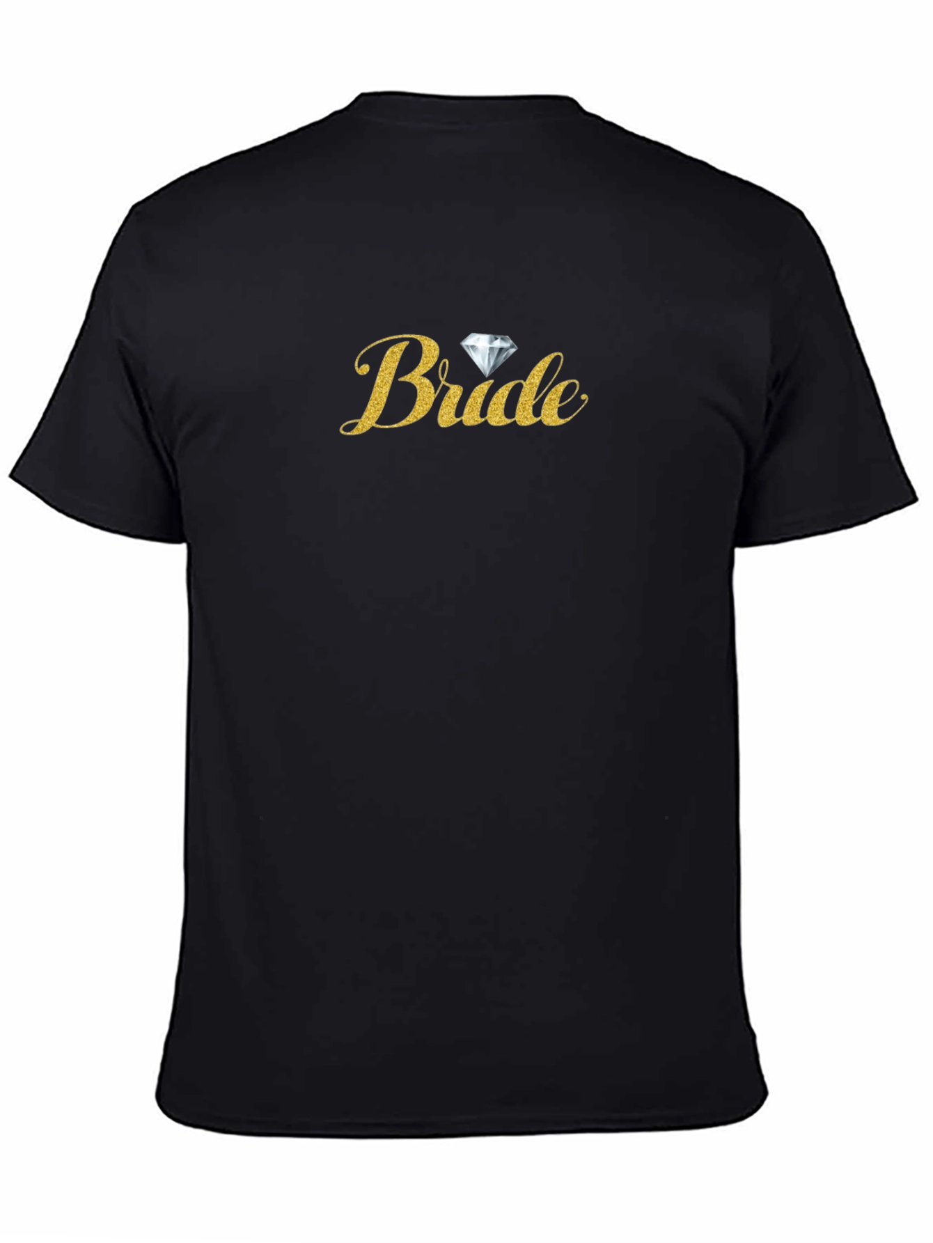 Bride Glitter T-Shirt - Black Wedding Party Tee