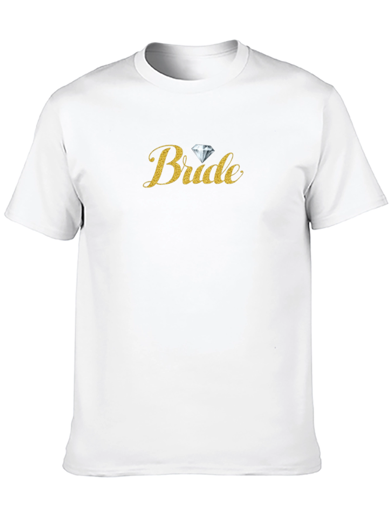 Bride Glitter T-Shirt - Black Wedding Party Tee