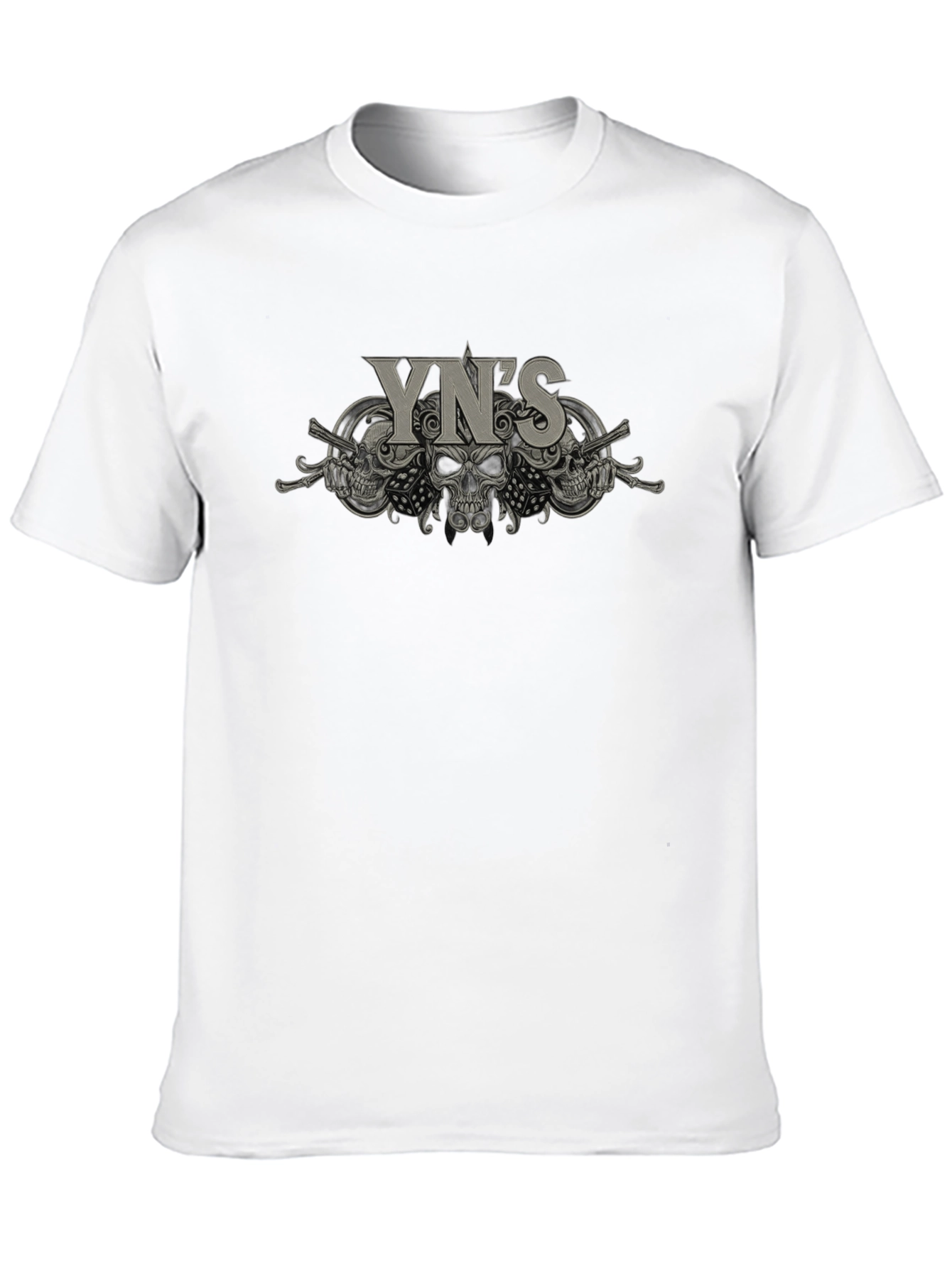 YNs Skull & Guns Graphic Tee - Classic Black