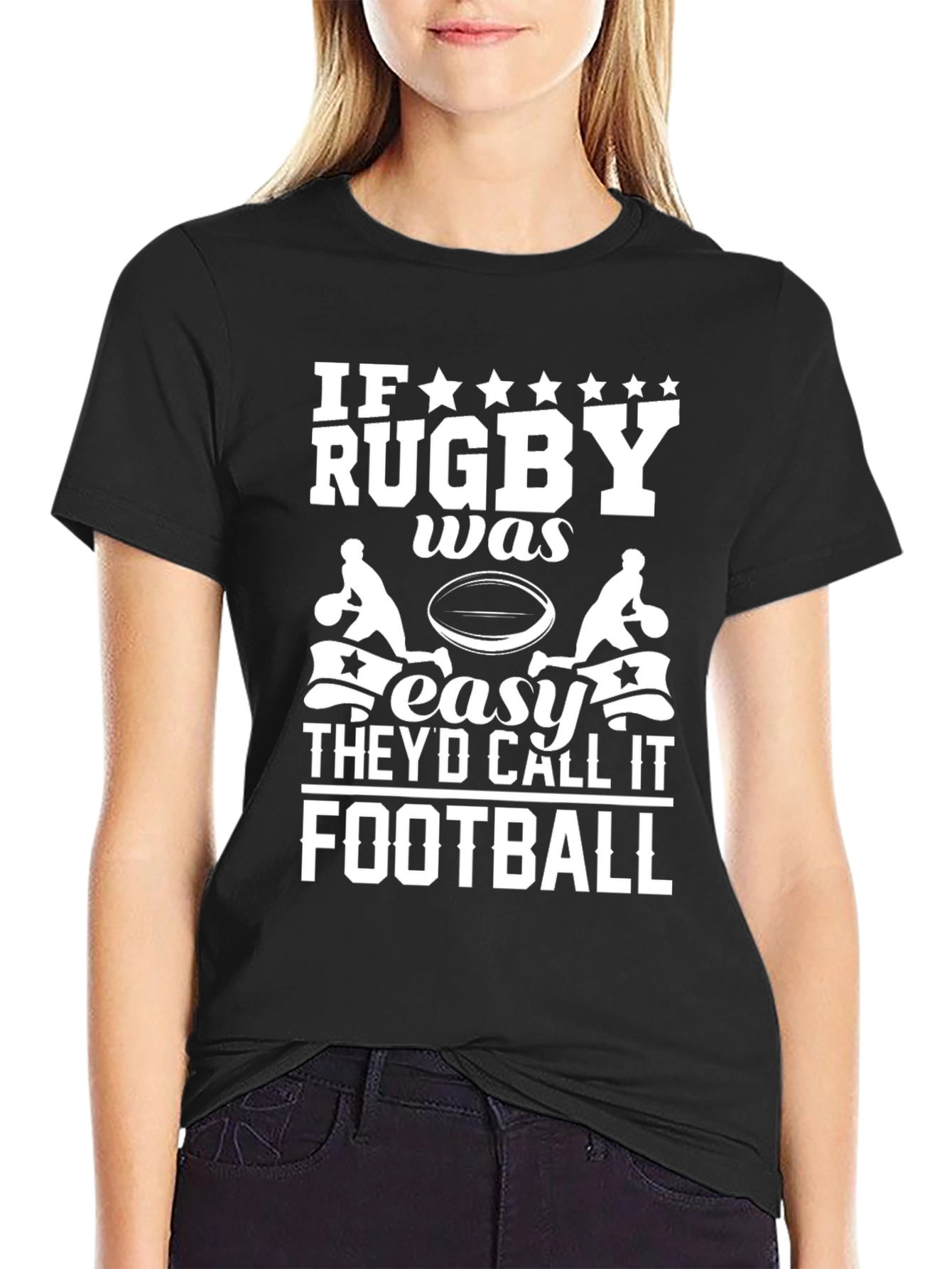 Rugby vs Football Graphic T-Shirt