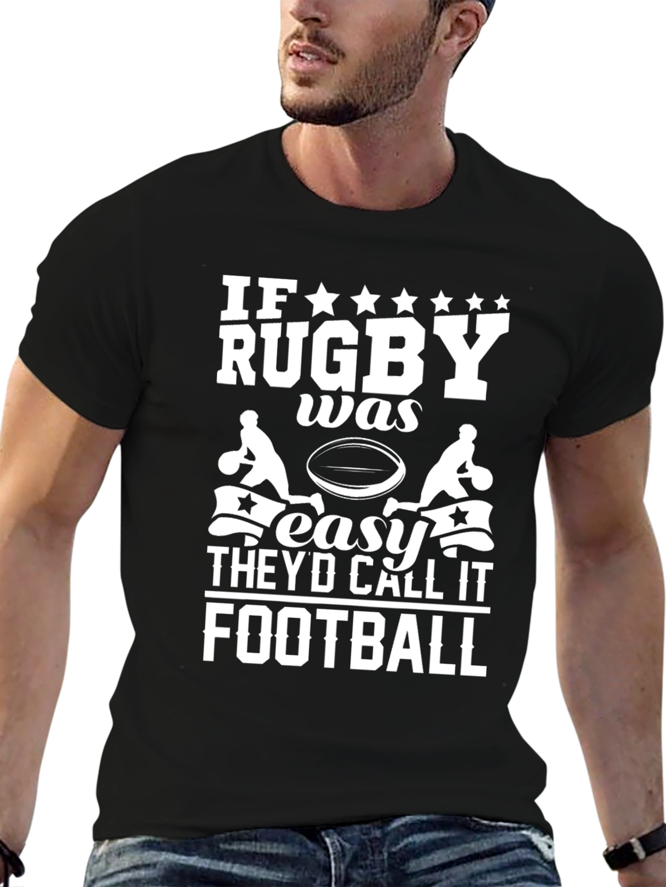 Rugby vs Football Graphic T-Shirt