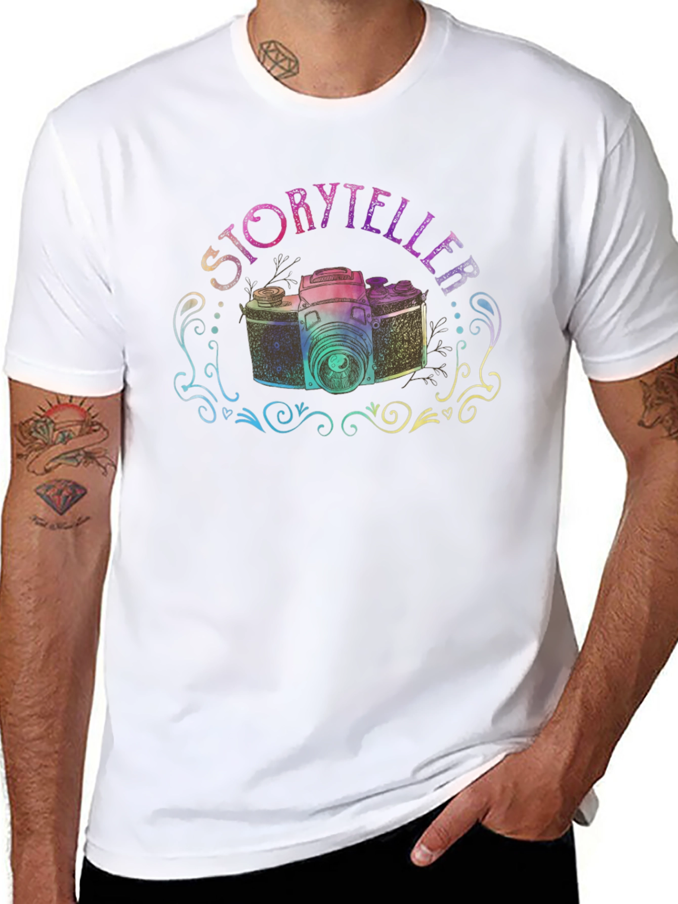 Storyteller Camera Graphic Tee - Unique Design