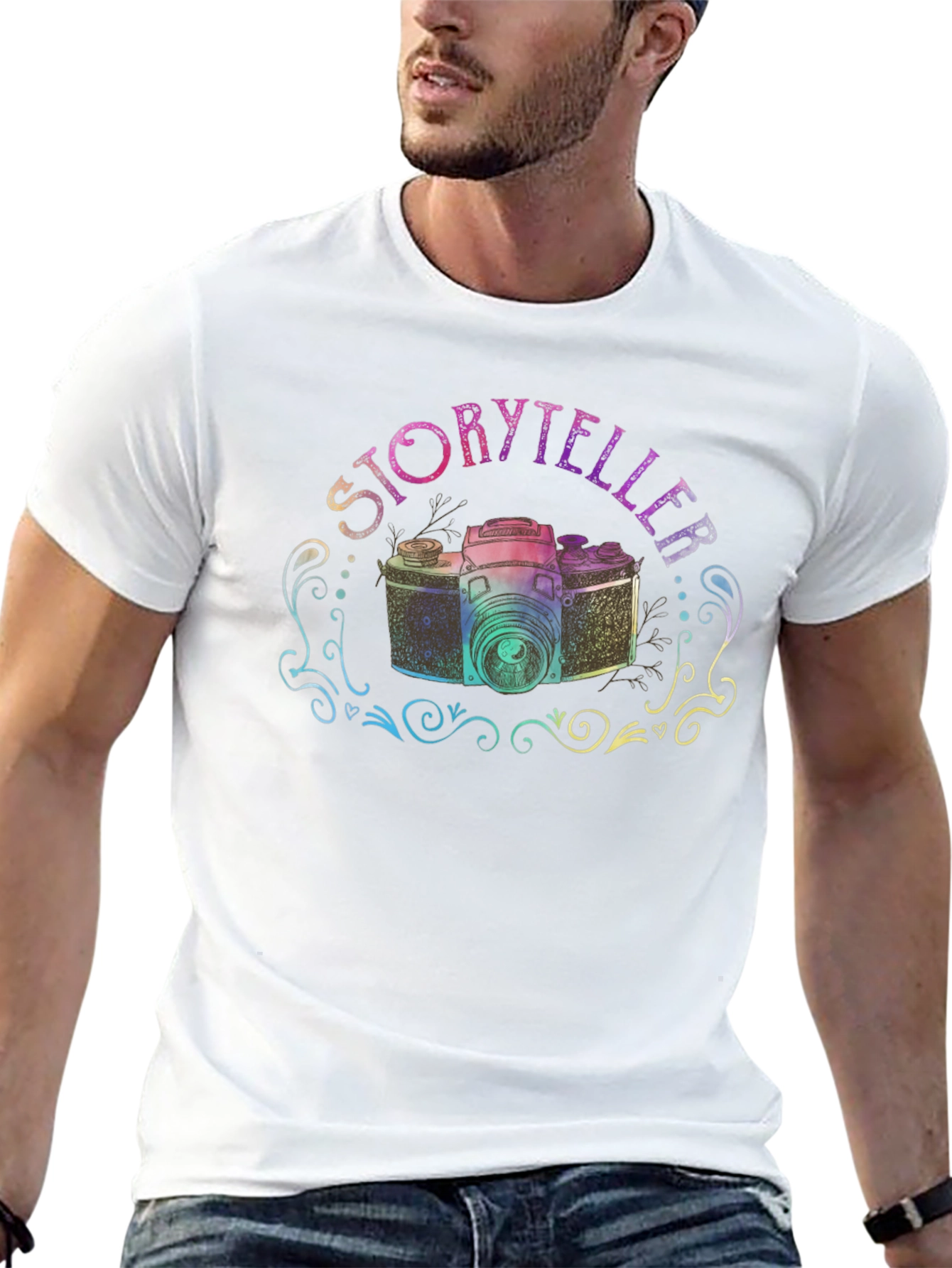 Storyteller Camera Graphic Tee - Unique Design