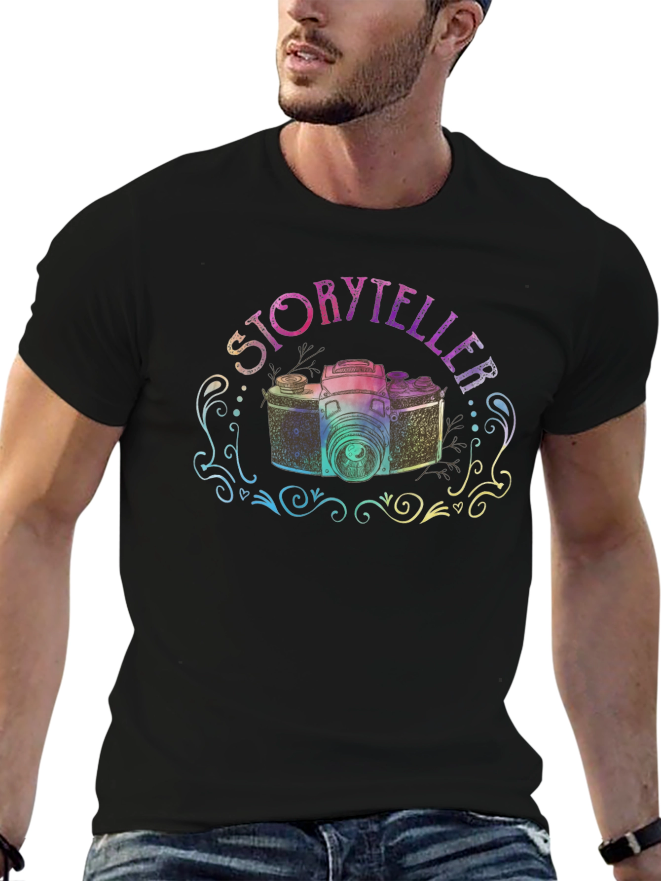 Storyteller Camera Graphic Tee - Unique Design