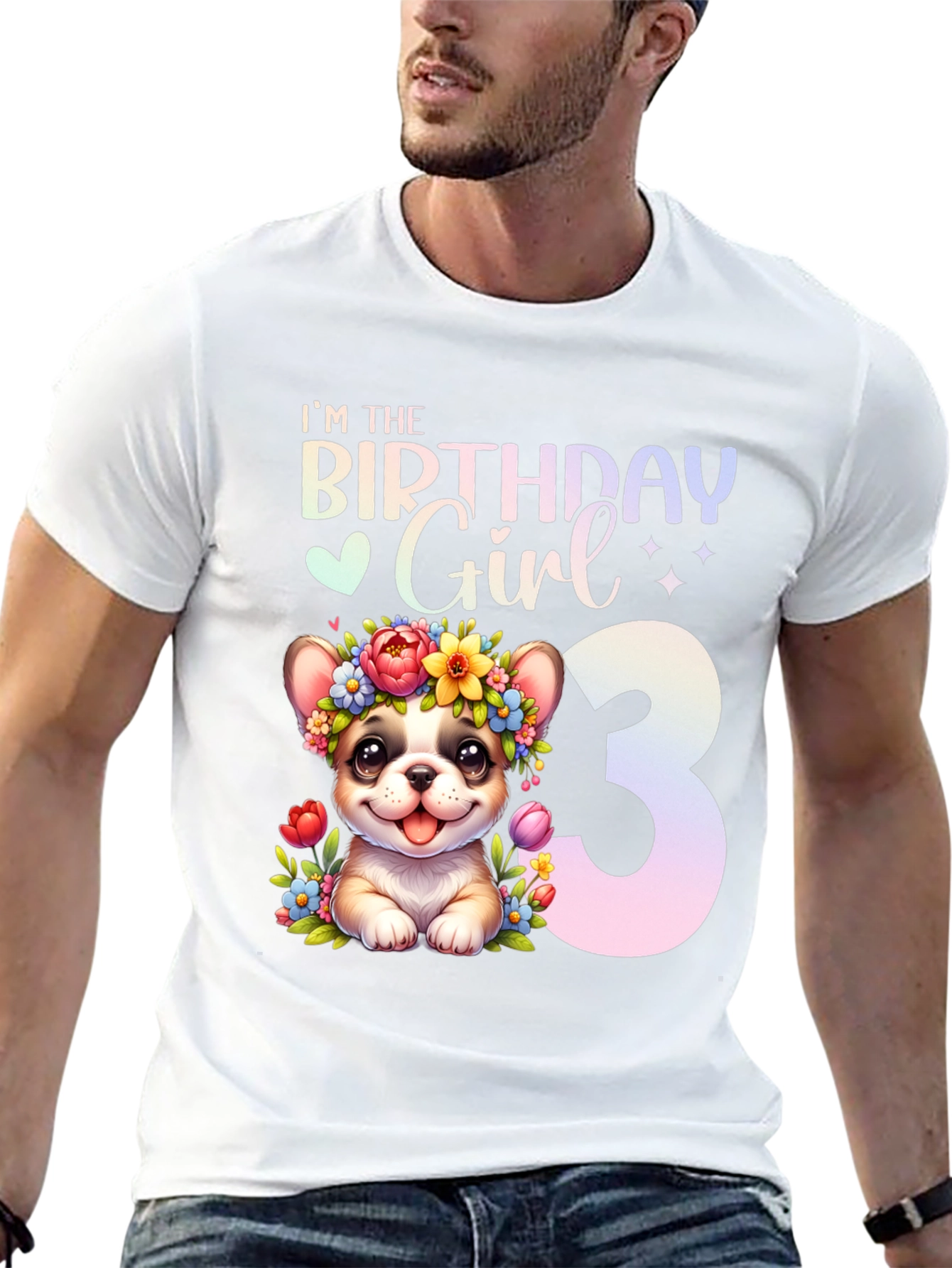 Birthday Girl 3 Dog T-Shirt