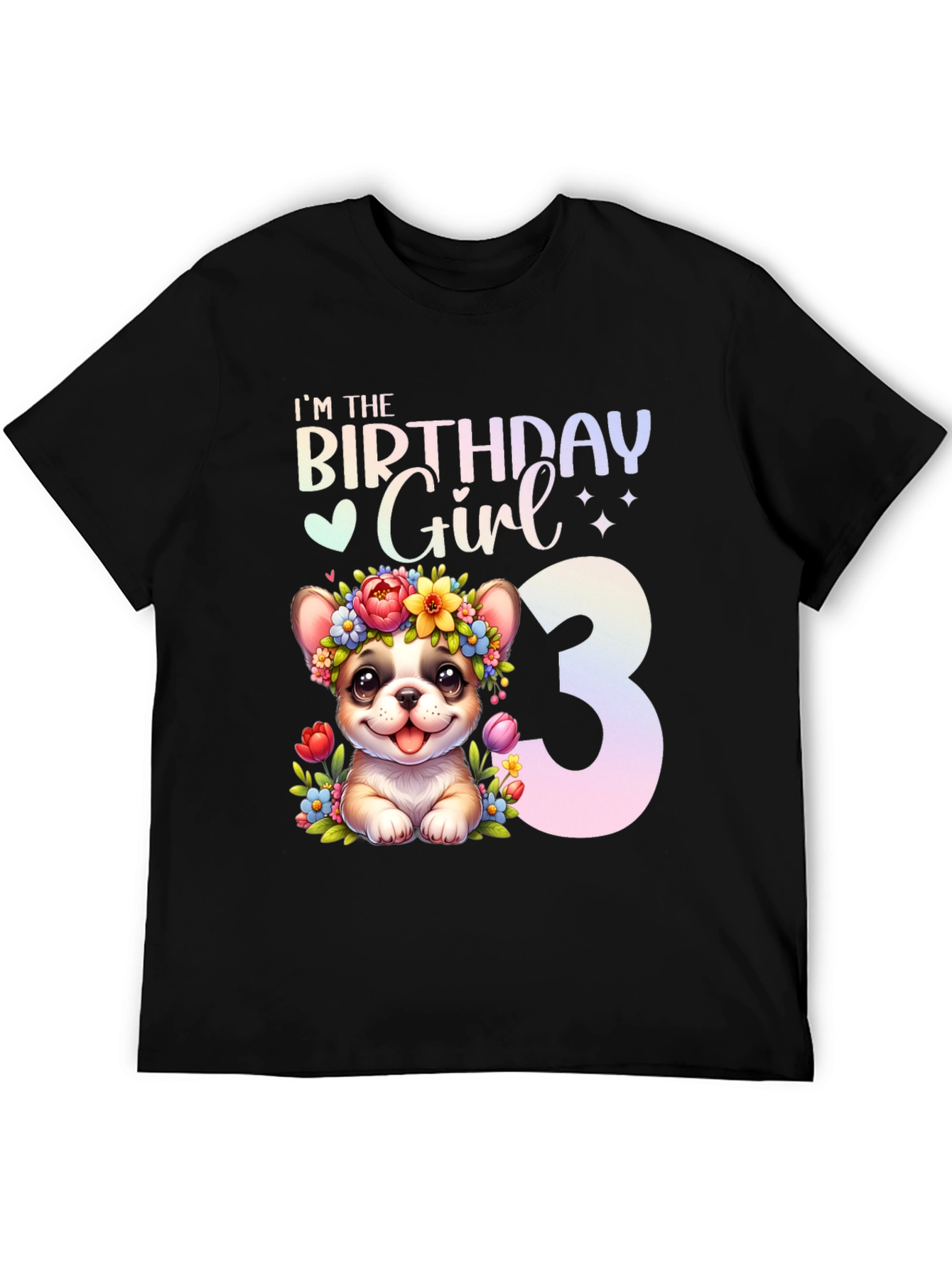 Birthday Girl 3 Dog T-Shirt