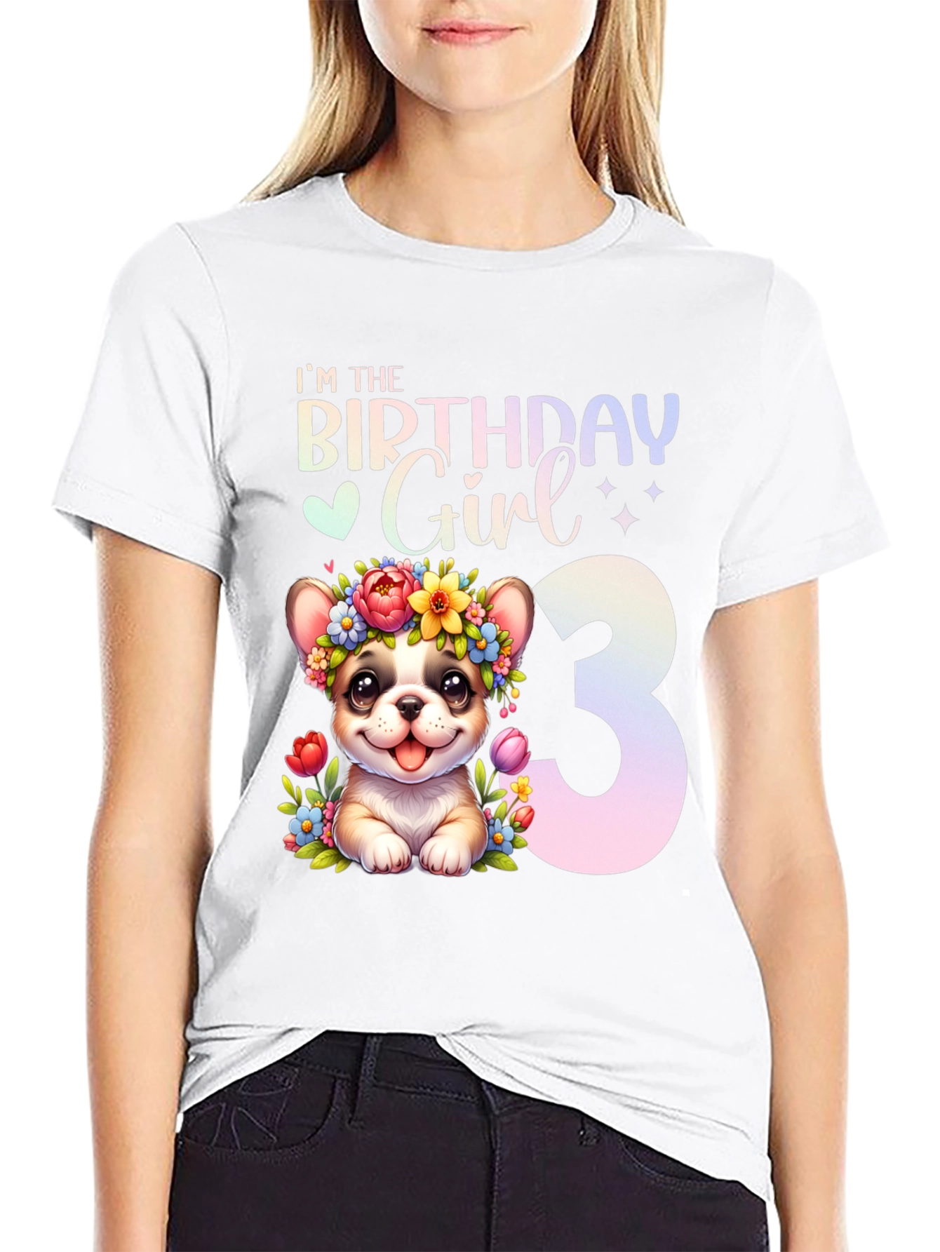 Birthday Girl 3 Dog T-Shirt