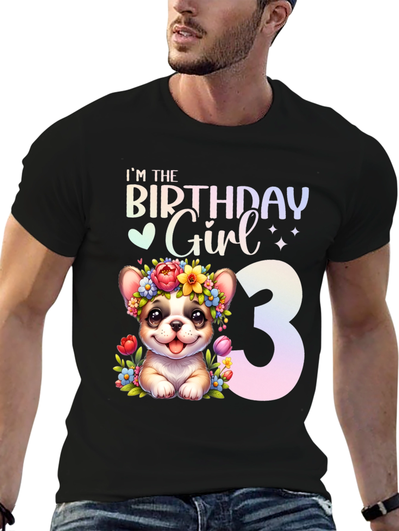 Birthday Girl 3 Dog T-Shirt