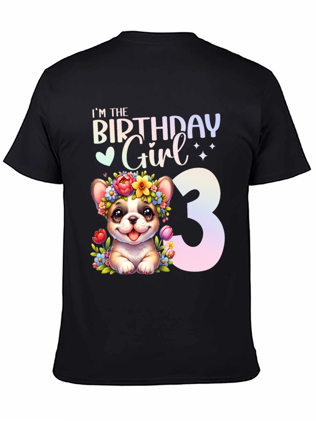Birthday Girl 3 Dog T-Shirt