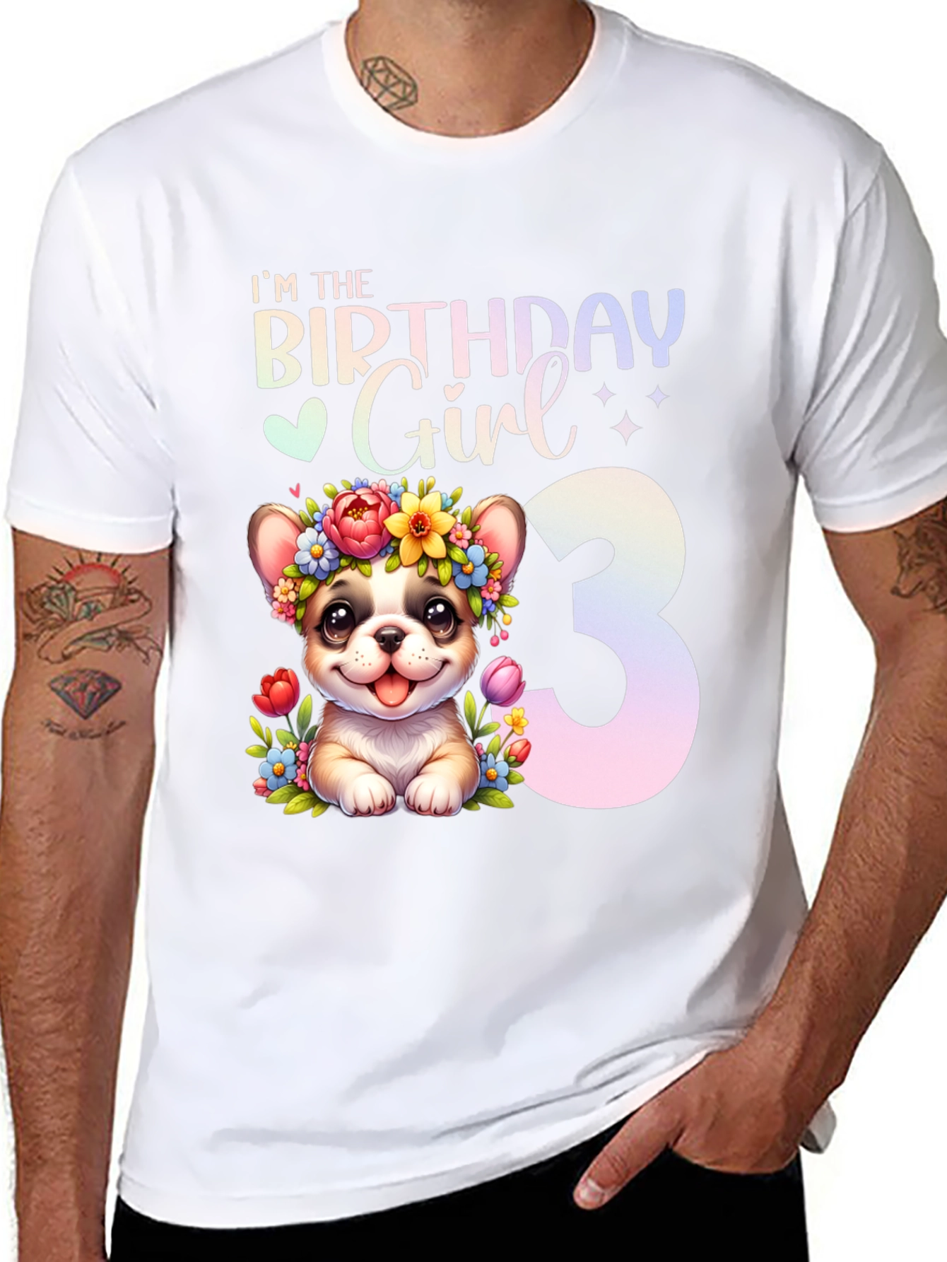 Birthday Girl 3 Dog T-Shirt