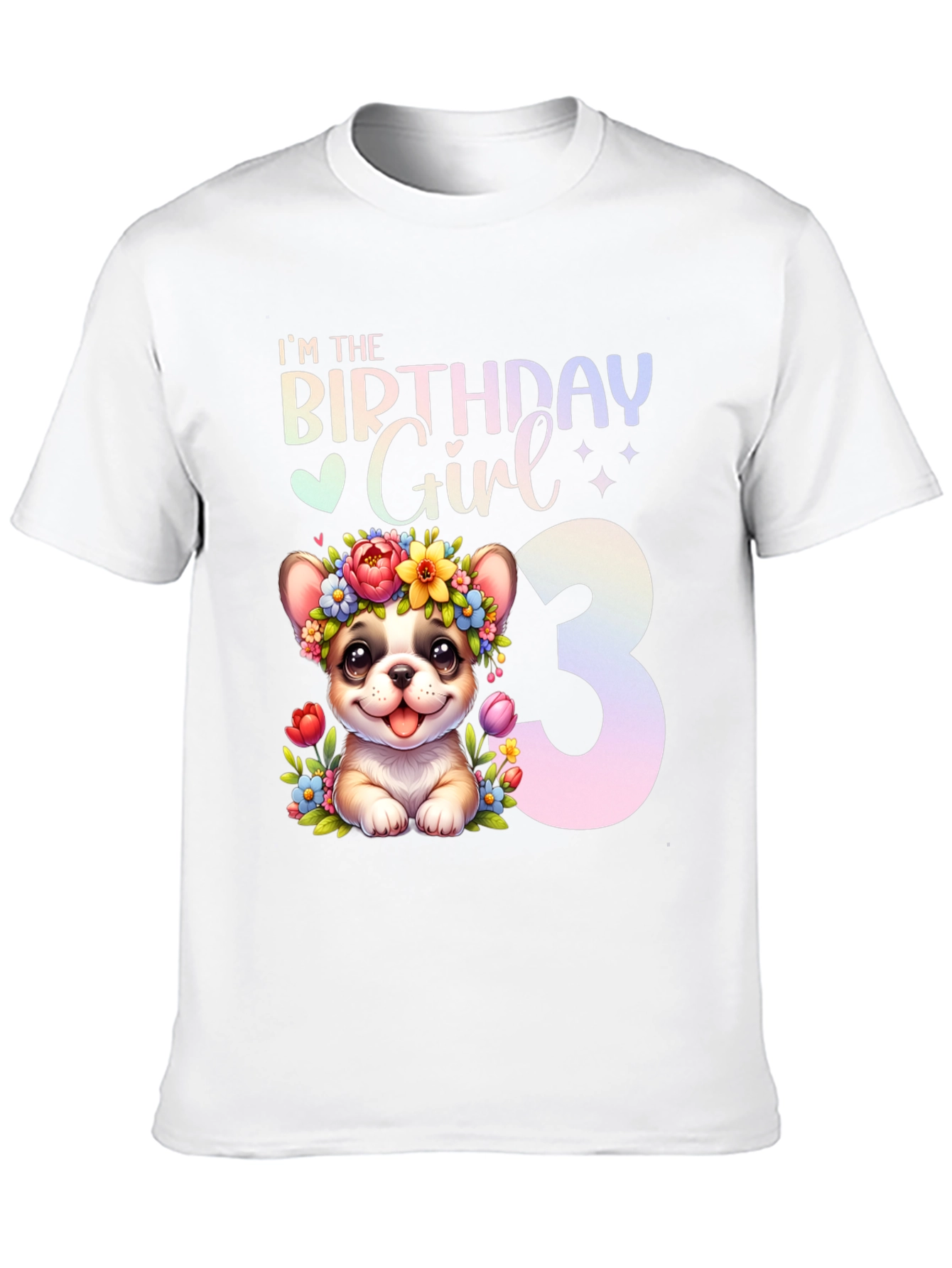 Birthday Girl 3 Dog T-Shirt