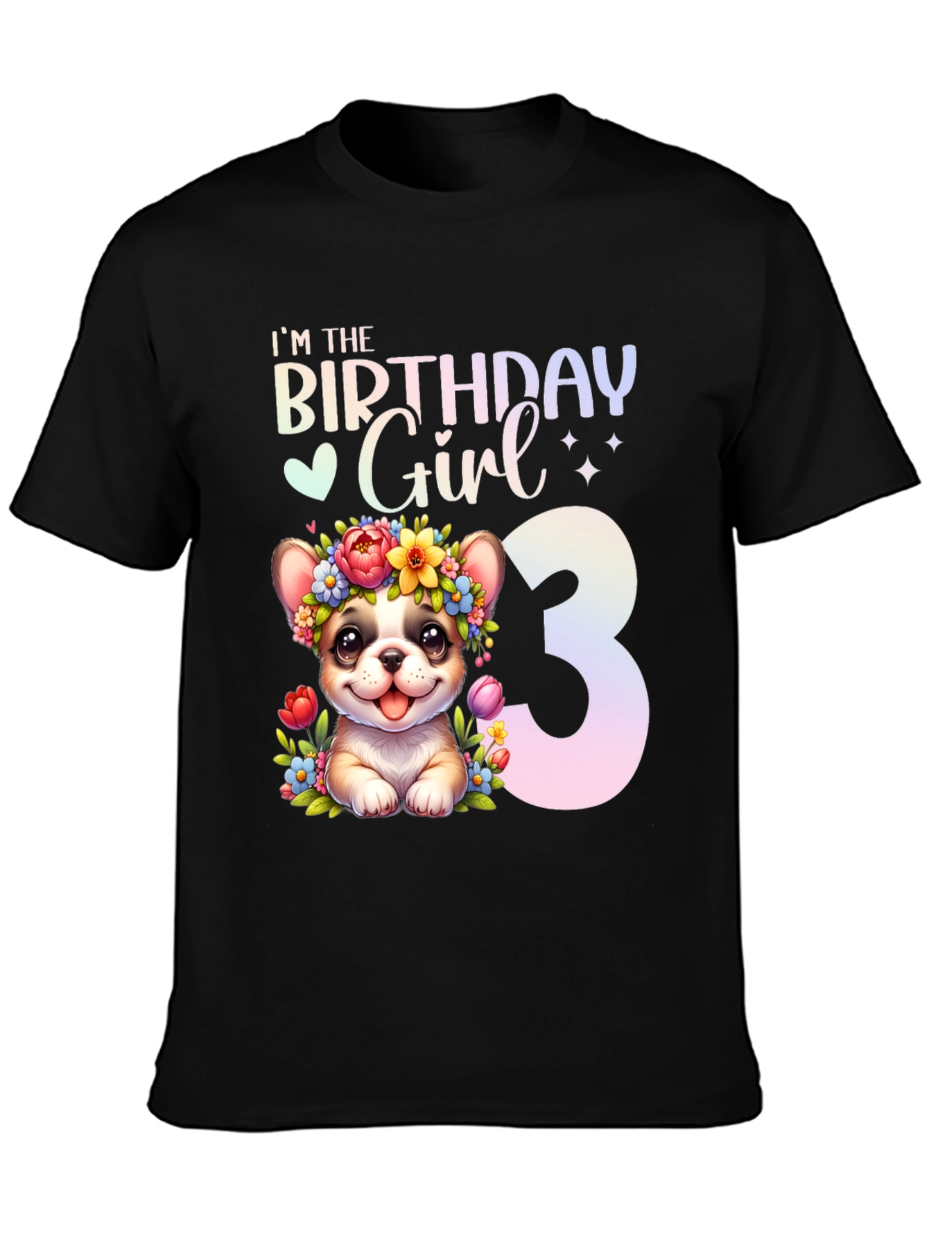 Birthday Girl 3 Dog T-Shirt