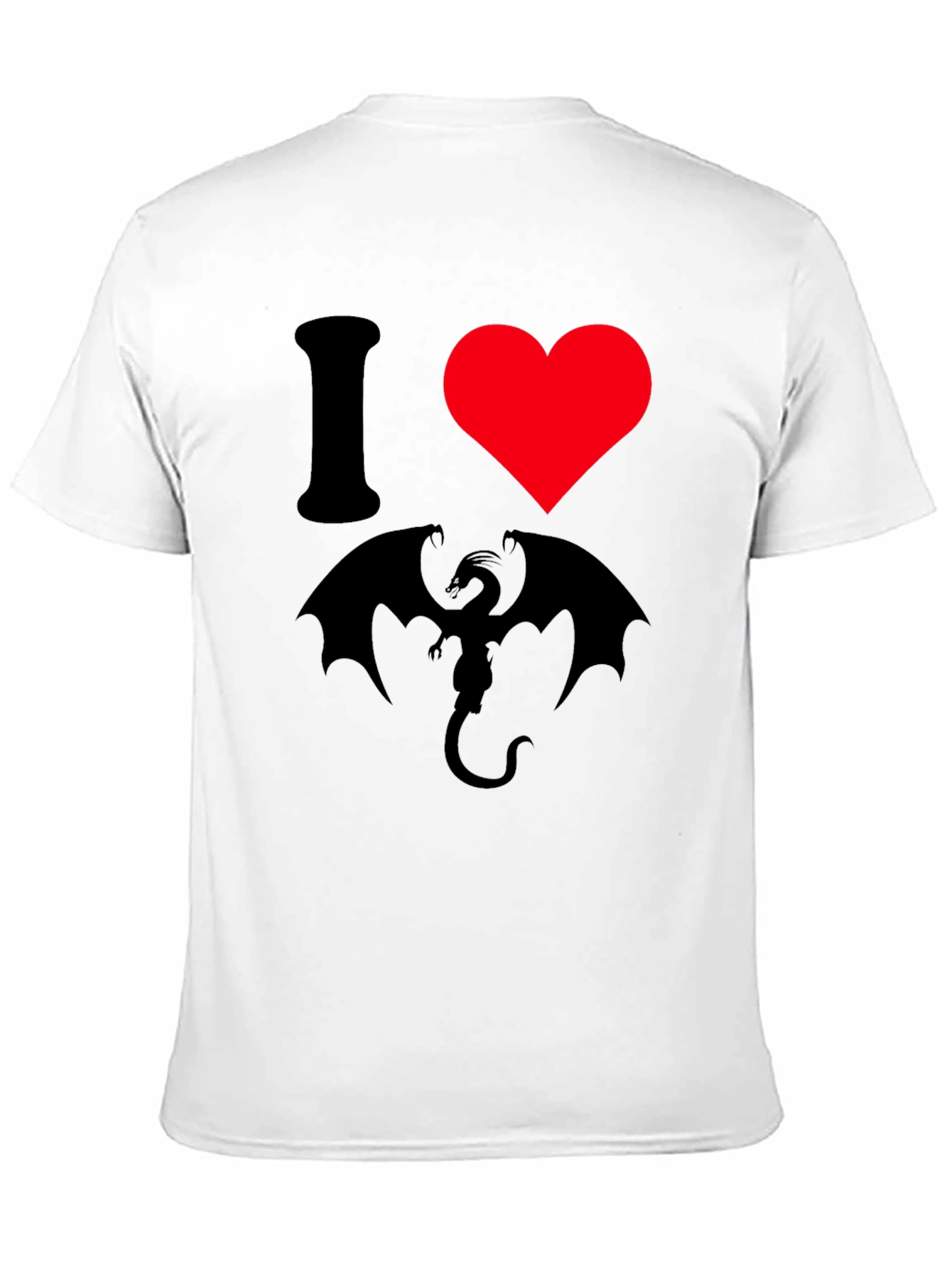 I Heart Dragon Black Graphic Tee