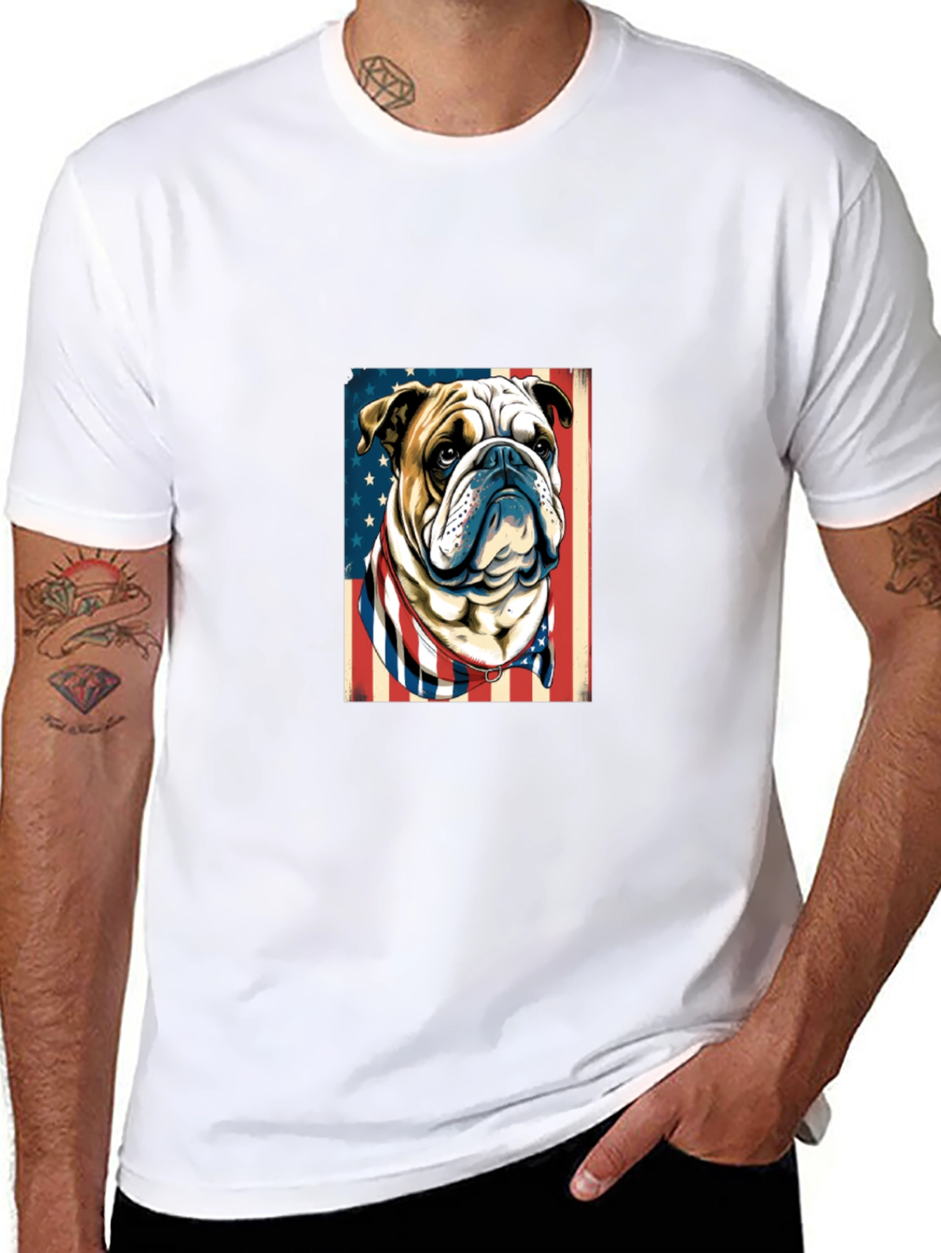 Patriotic Bulldog T-Shirt