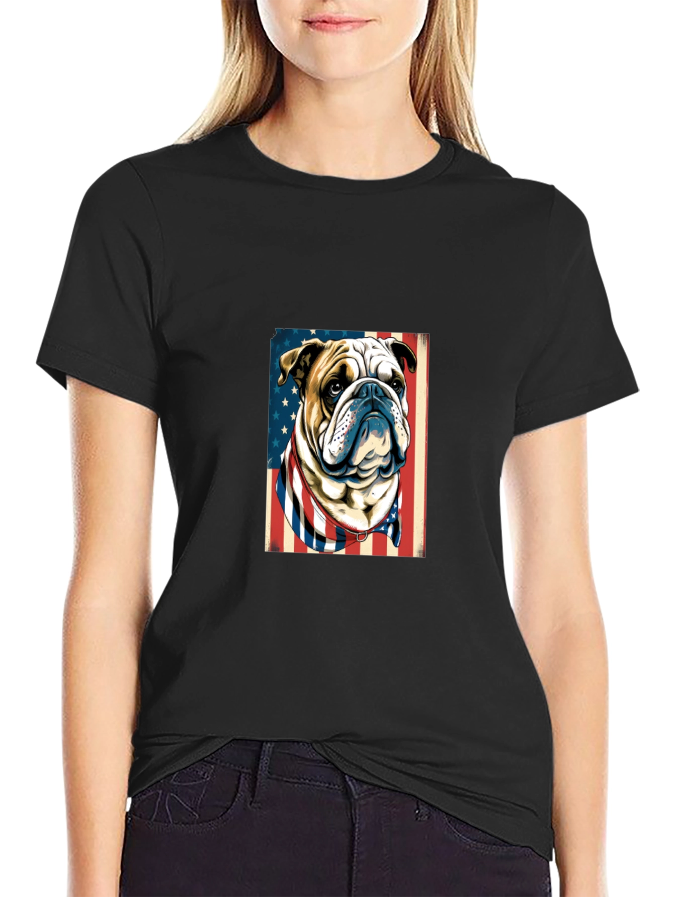 Patriotic Bulldog T-Shirt