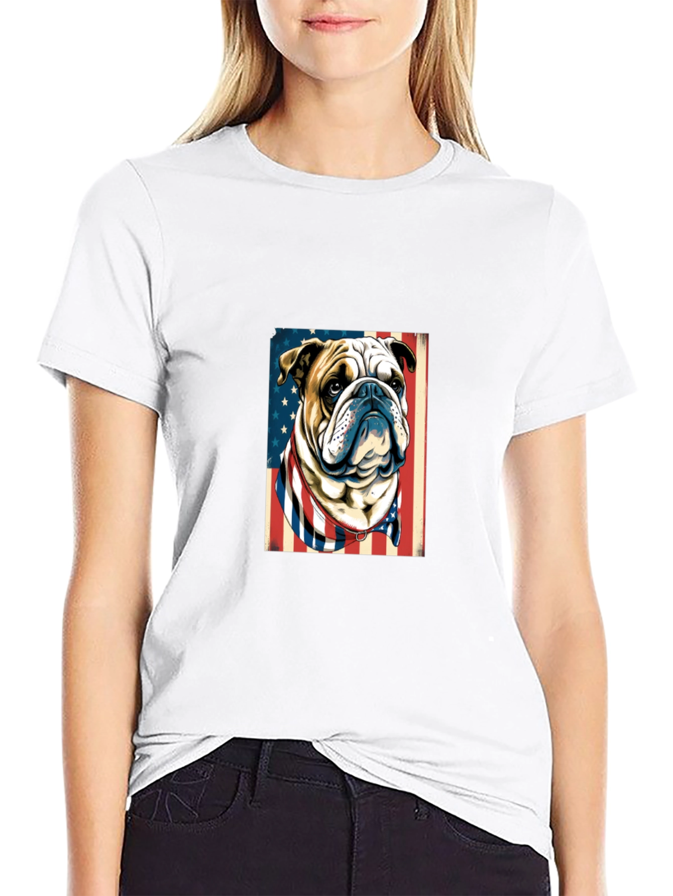Patriotic Bulldog T-Shirt