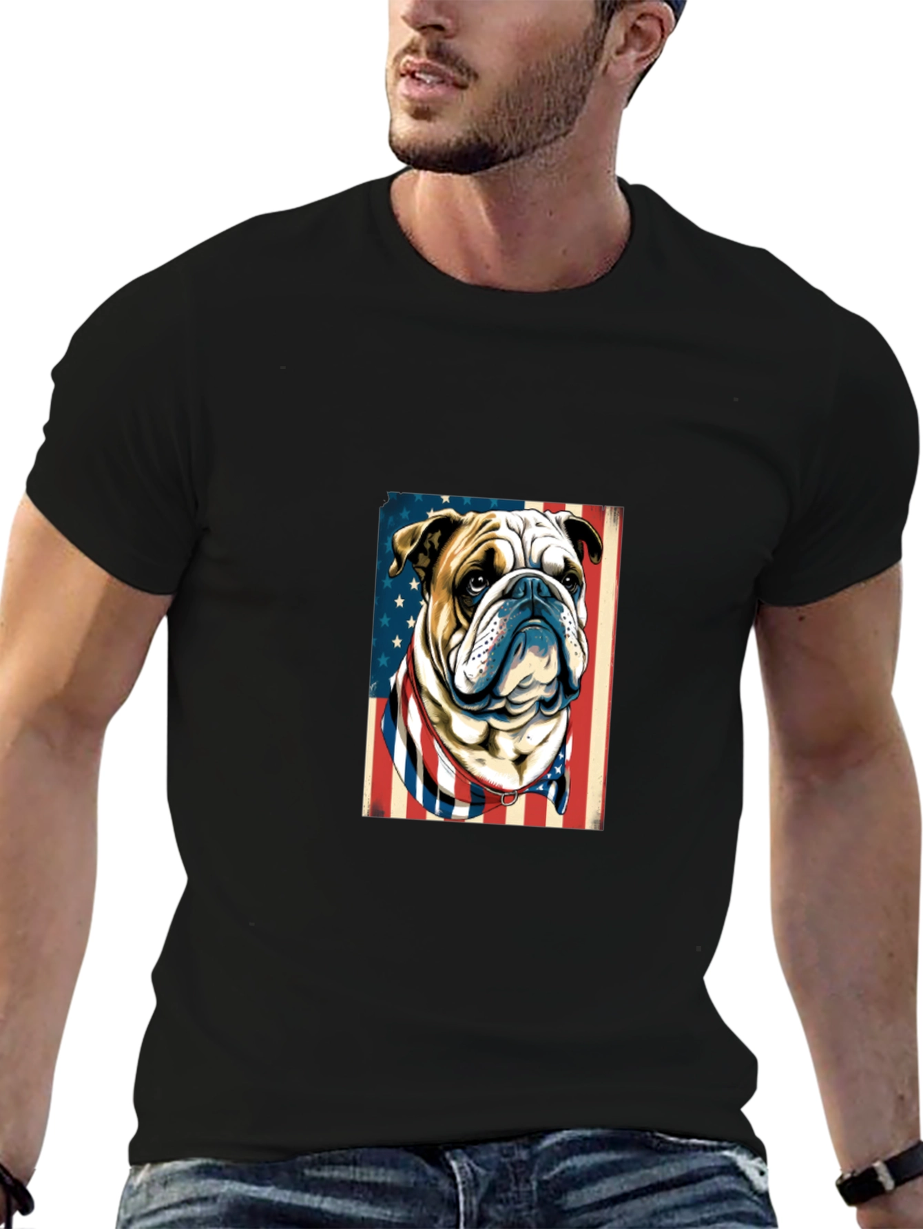 Patriotic Bulldog T-Shirt