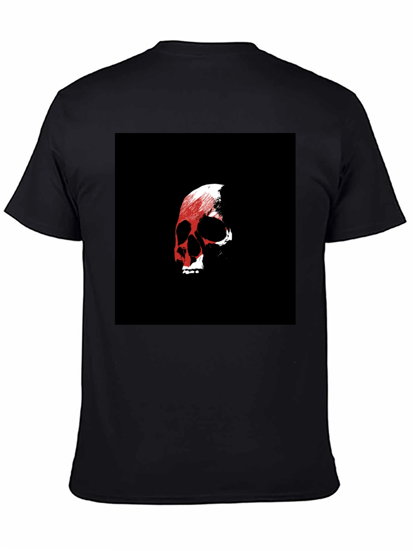 Skull Graphic Black Tee - Edgy Style