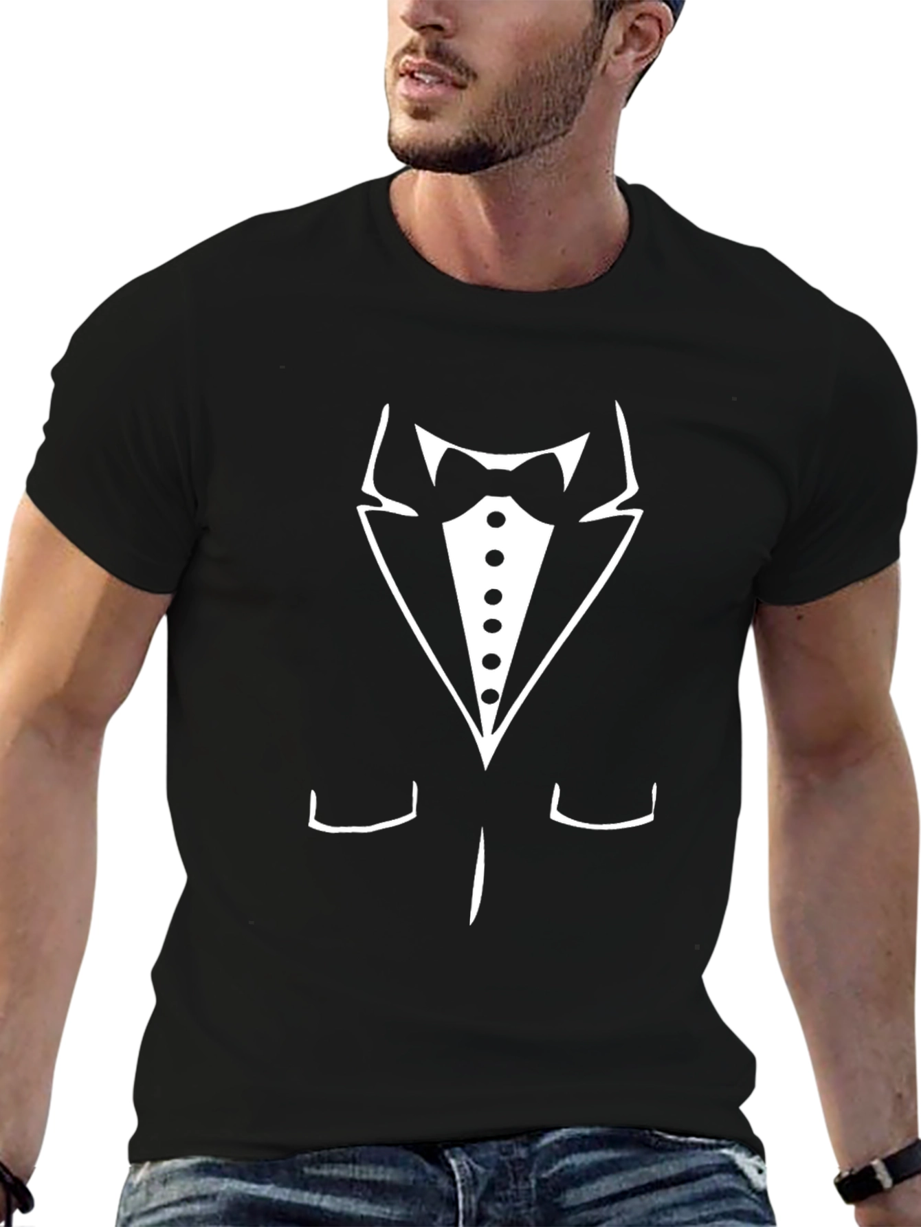 Tuxedo T-Shirt - Novelty Bowtie Design