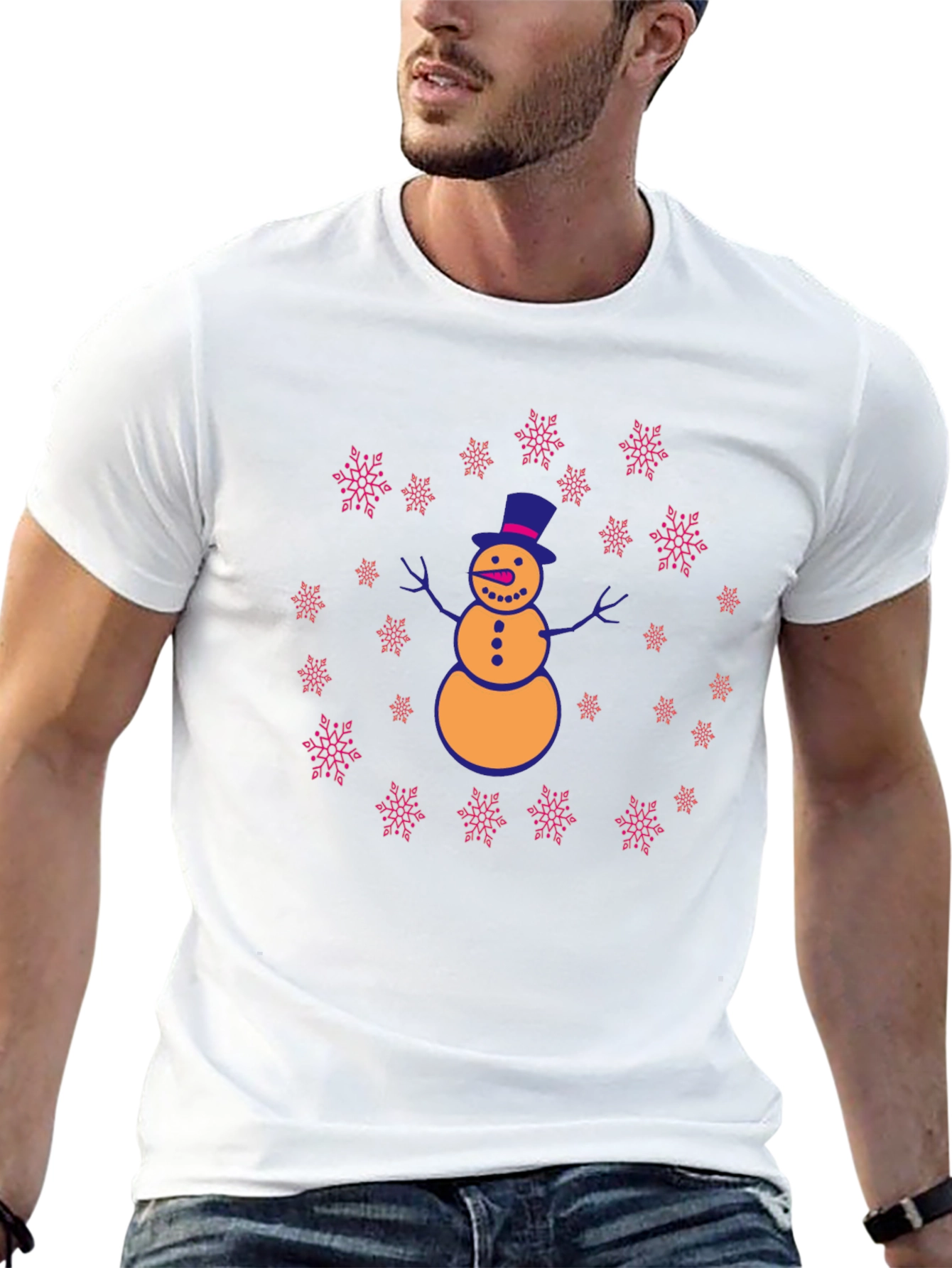 Festive Snowman Graphic Tee