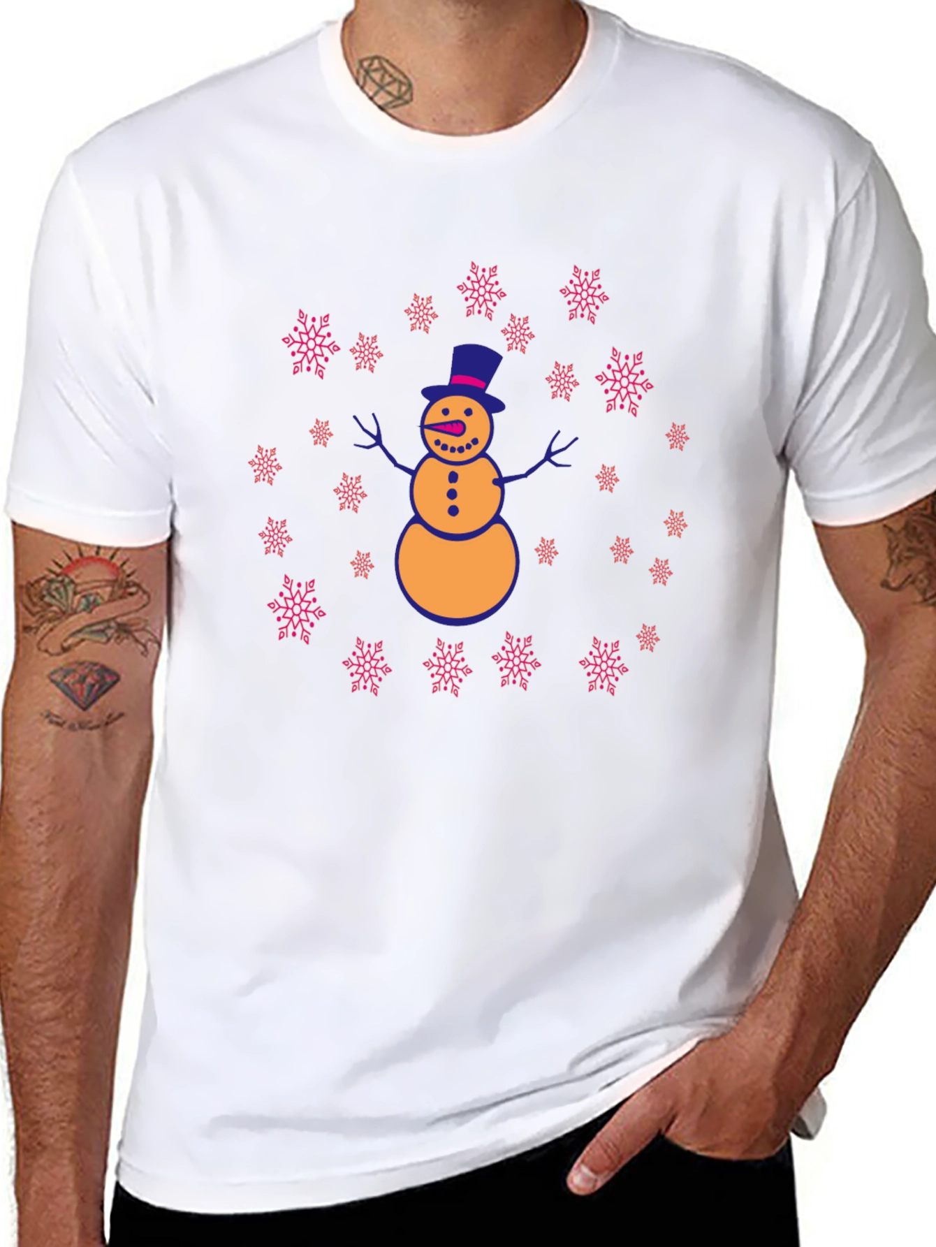 Festive Snowman Graphic Tee