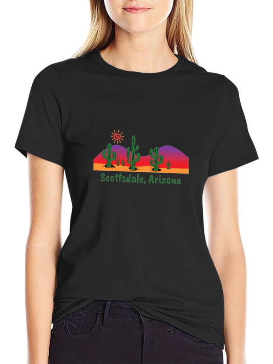 Scottsdale Arizona Graphic T-Shirt - Desert Cactus Design