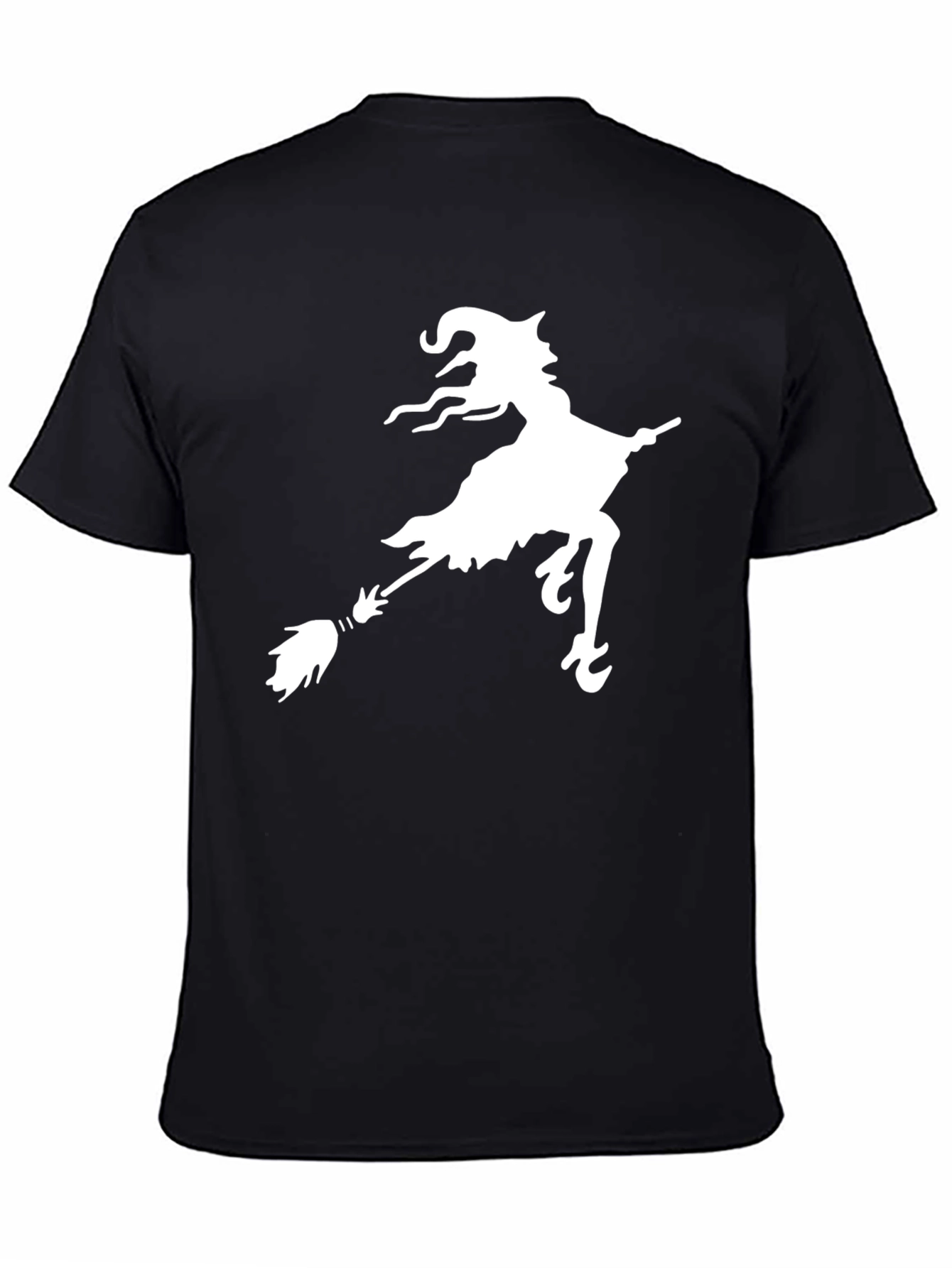 Witch on Broomstick Graphic Black Tee