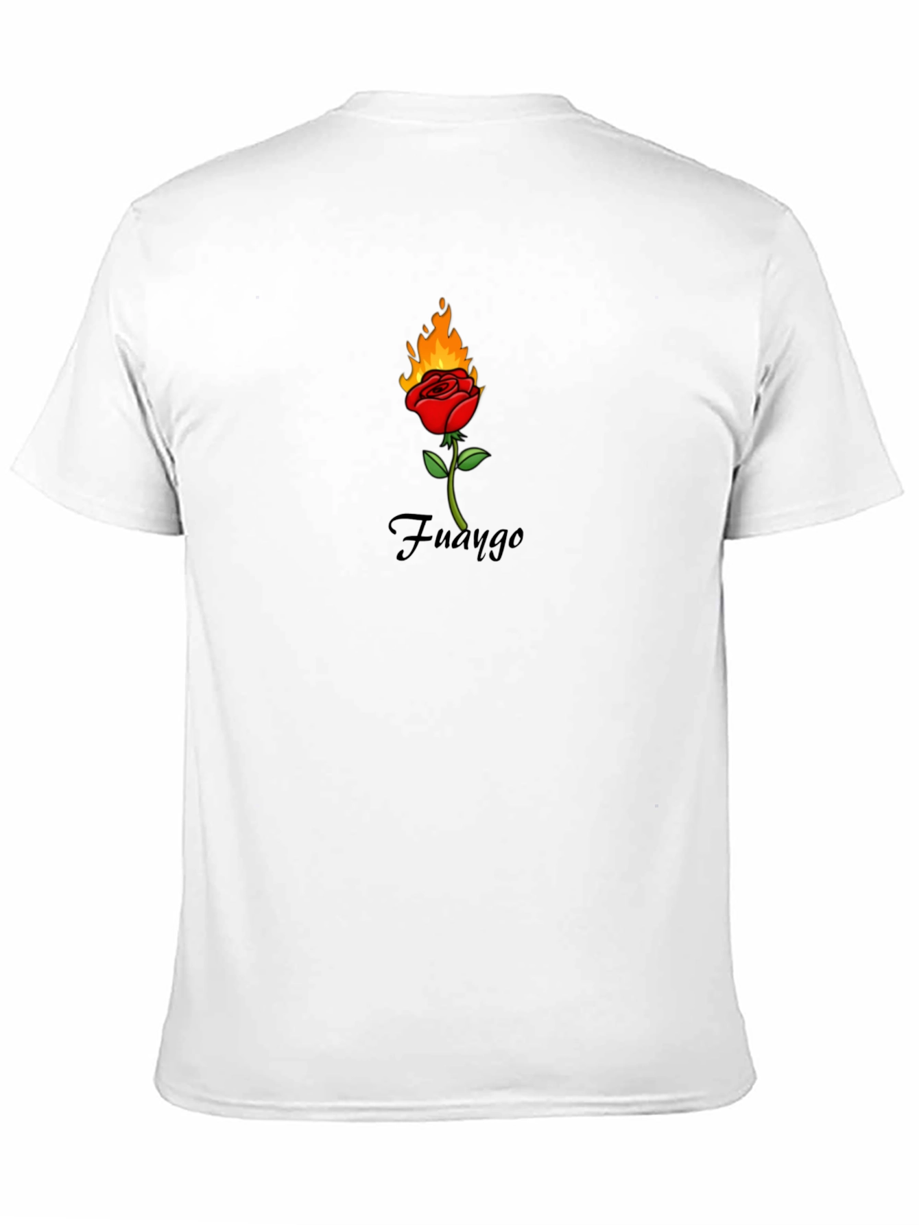 Fiery Rose Graphic Tee - Trendy Black T-Shirt