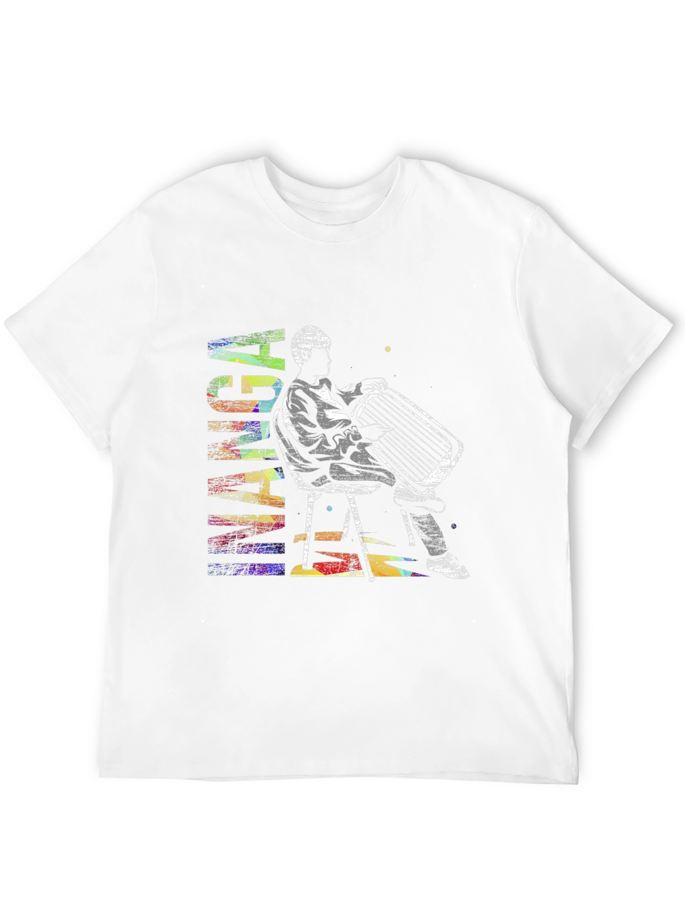 Abstract Accordion Player Graphic T-Shirt
