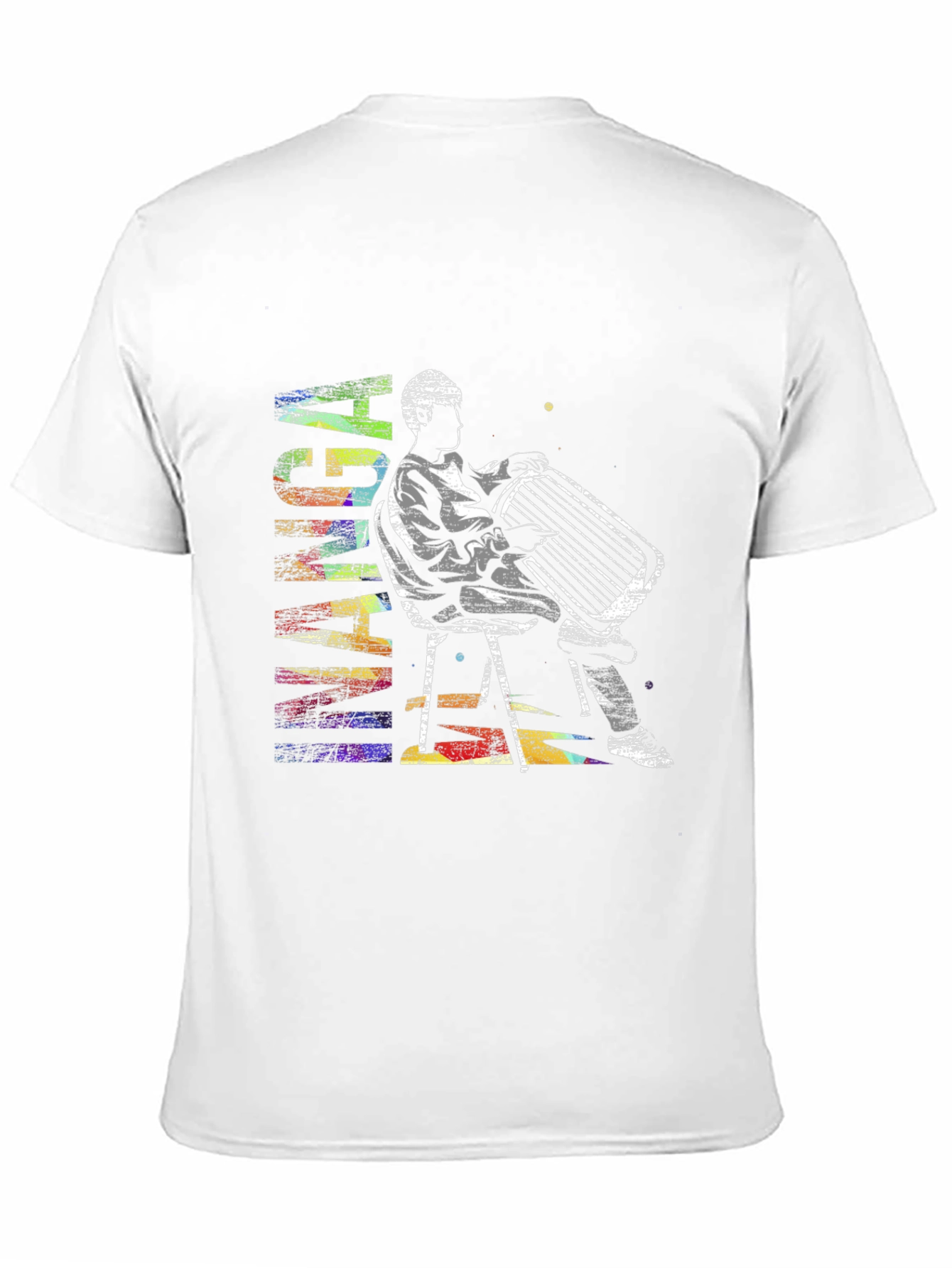 Abstract Accordion Player Graphic T-Shirt