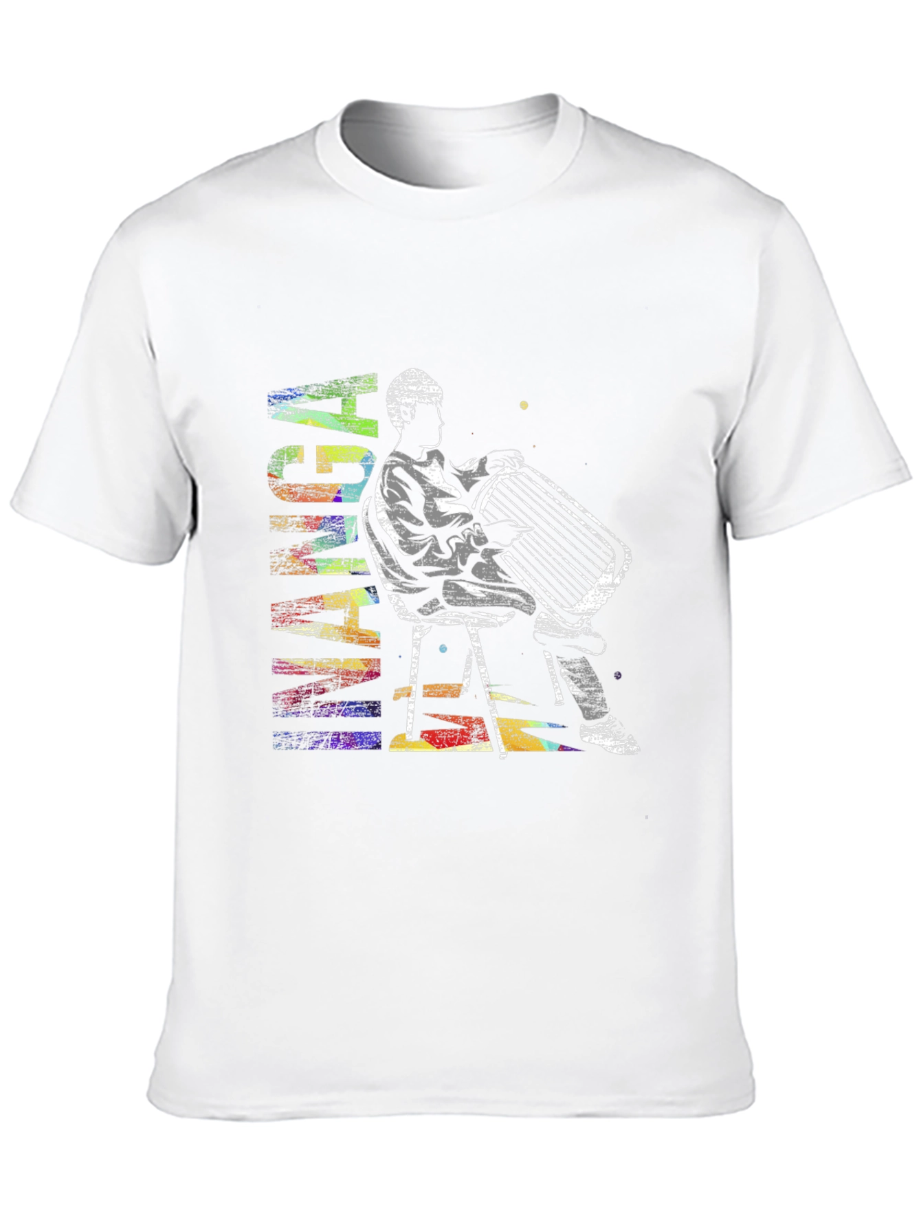 Abstract Accordion Player Graphic T-Shirt