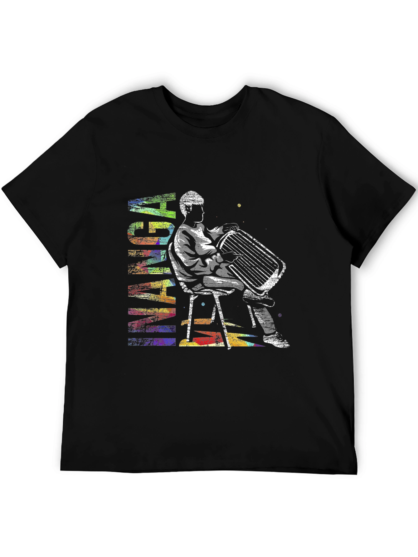 Abstract Accordion Player Graphic T-Shirt