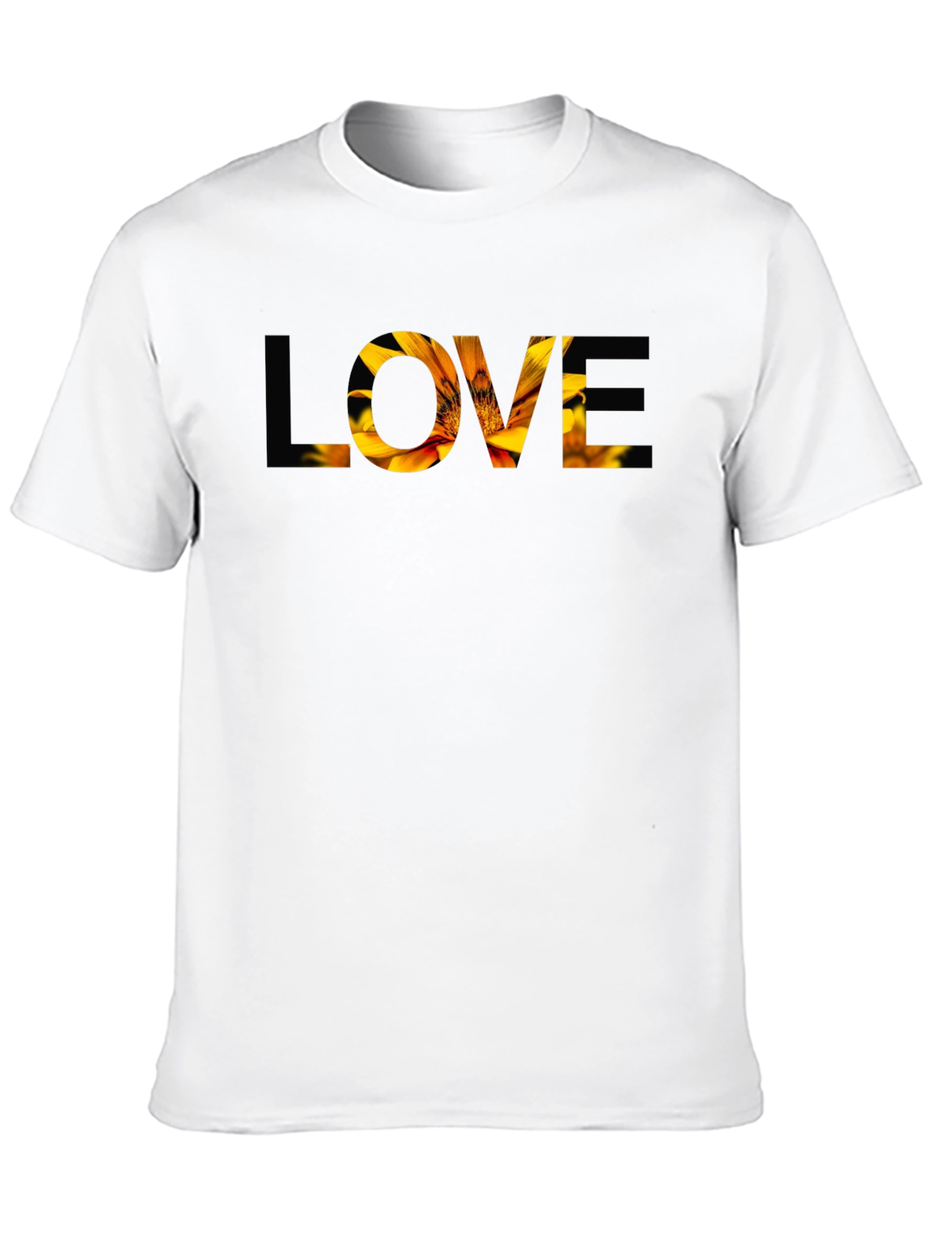 Floral LOVE Graphic T-Shirt - Stylish Mens Tee