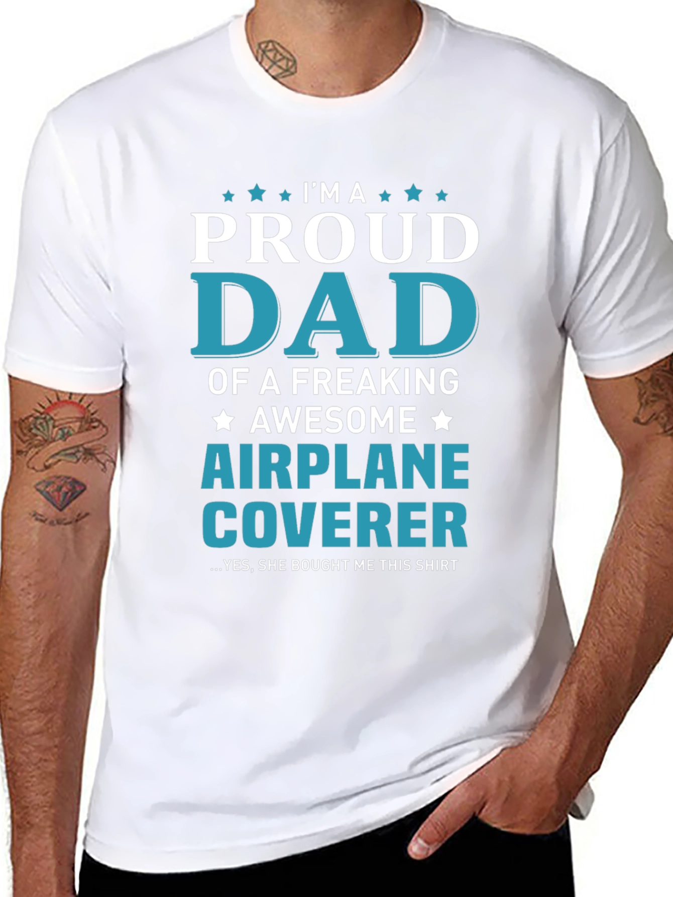 Proud Dad Airplane Coverer T-Shirt - Gift Idea