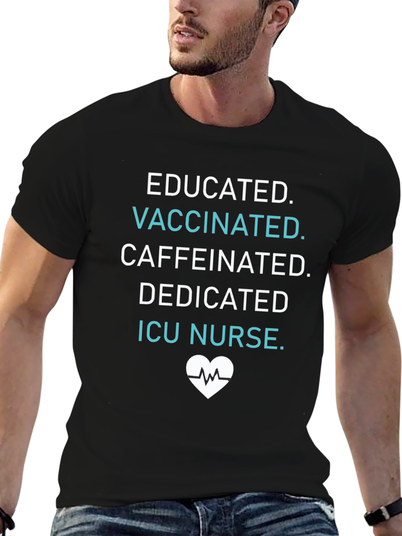 Educated Vaccinated ICU Nurse T-Shirt