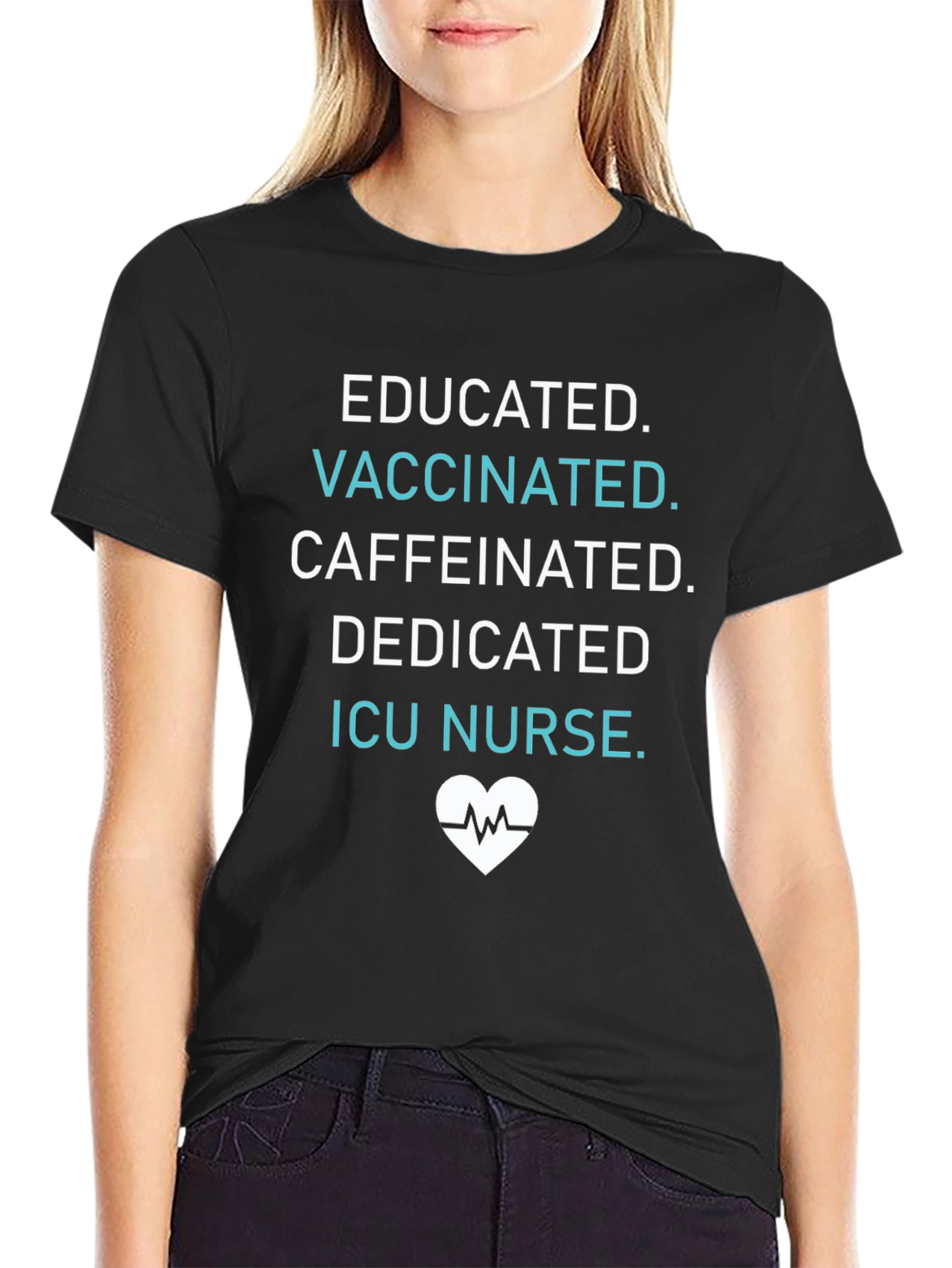 Educated Vaccinated ICU Nurse T-Shirt