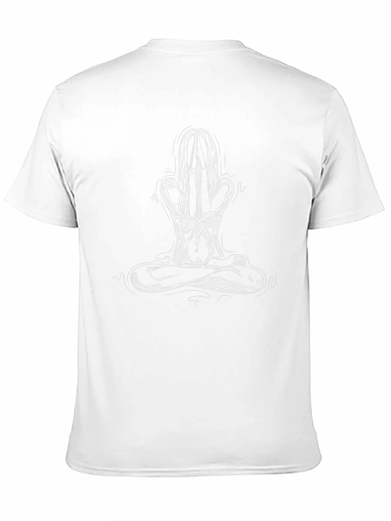 Meditative Pose Graphic T-Shirt - Black