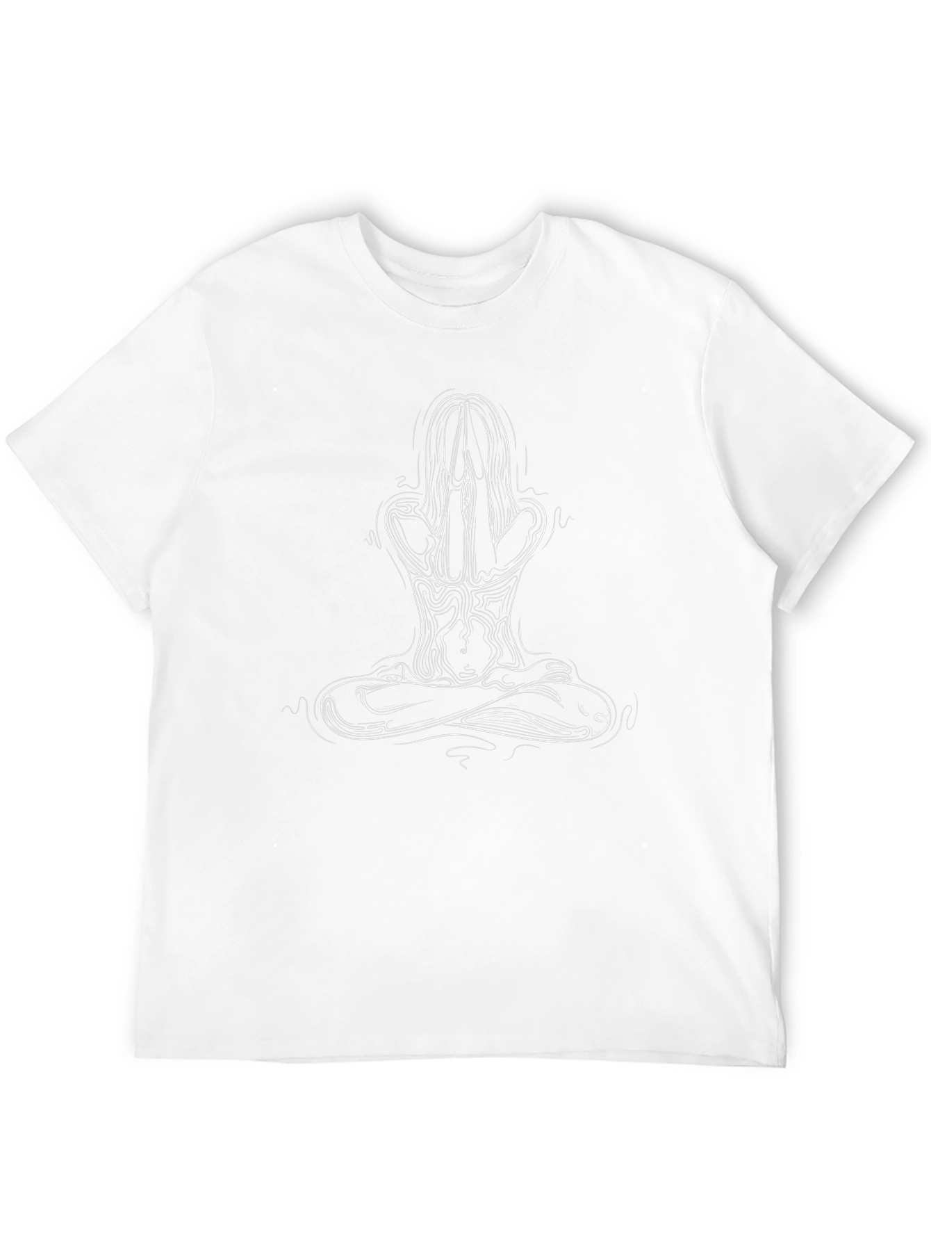 Meditative Pose Graphic T-Shirt - Black