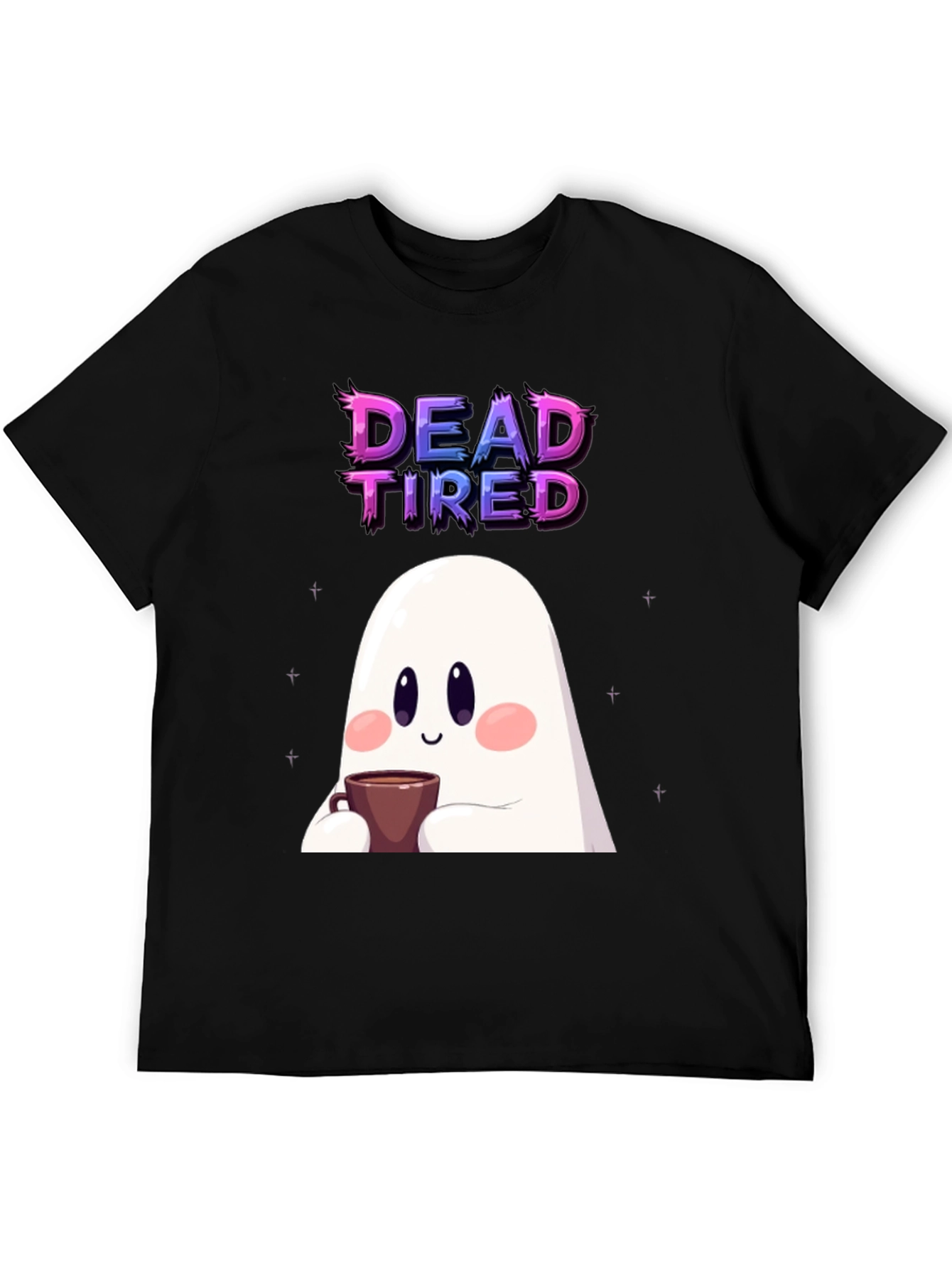 Dead Tired Ghost T-Shirt - Coffee Lover Tee