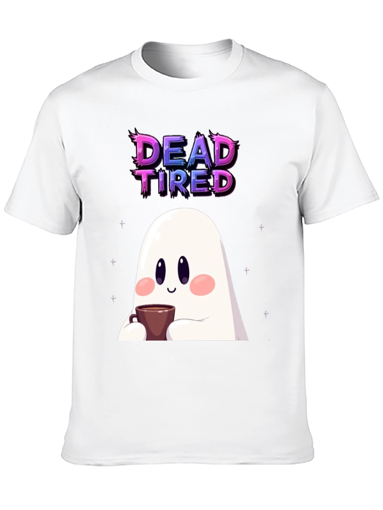 Dead Tired Ghost T-Shirt - Coffee Lover Tee
