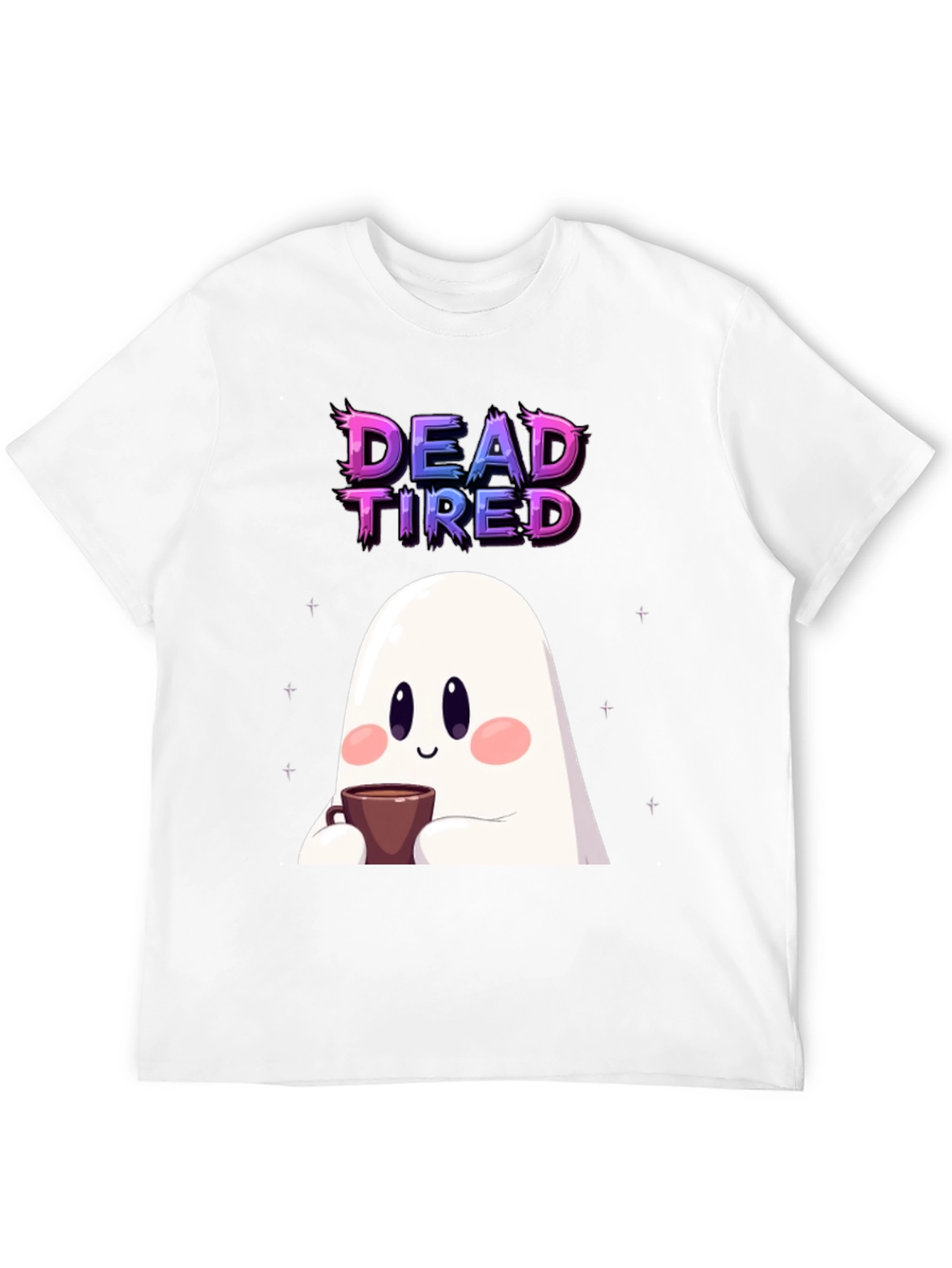 Dead Tired Ghost T-Shirt - Coffee Lover Tee